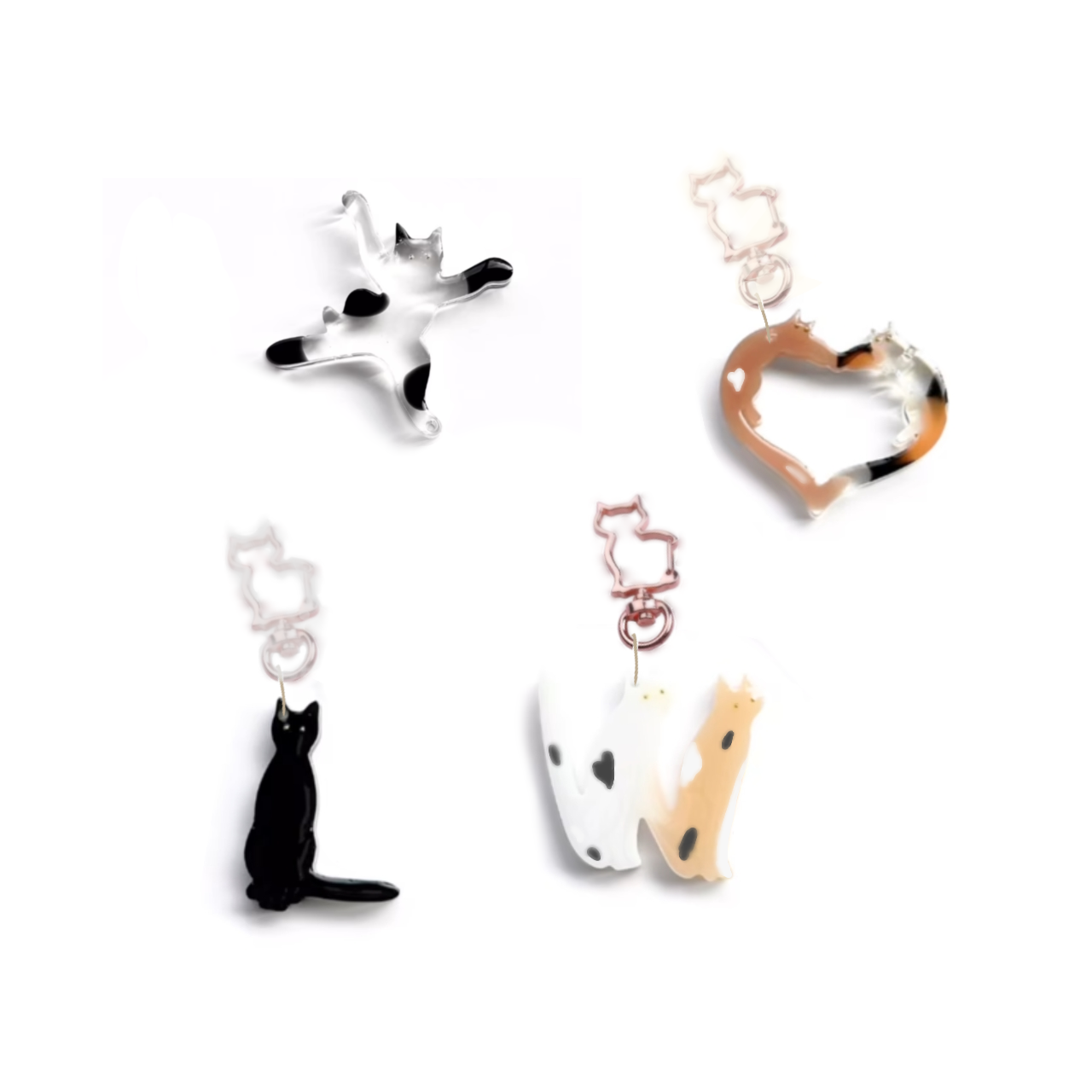 貓形字母鑰匙圈