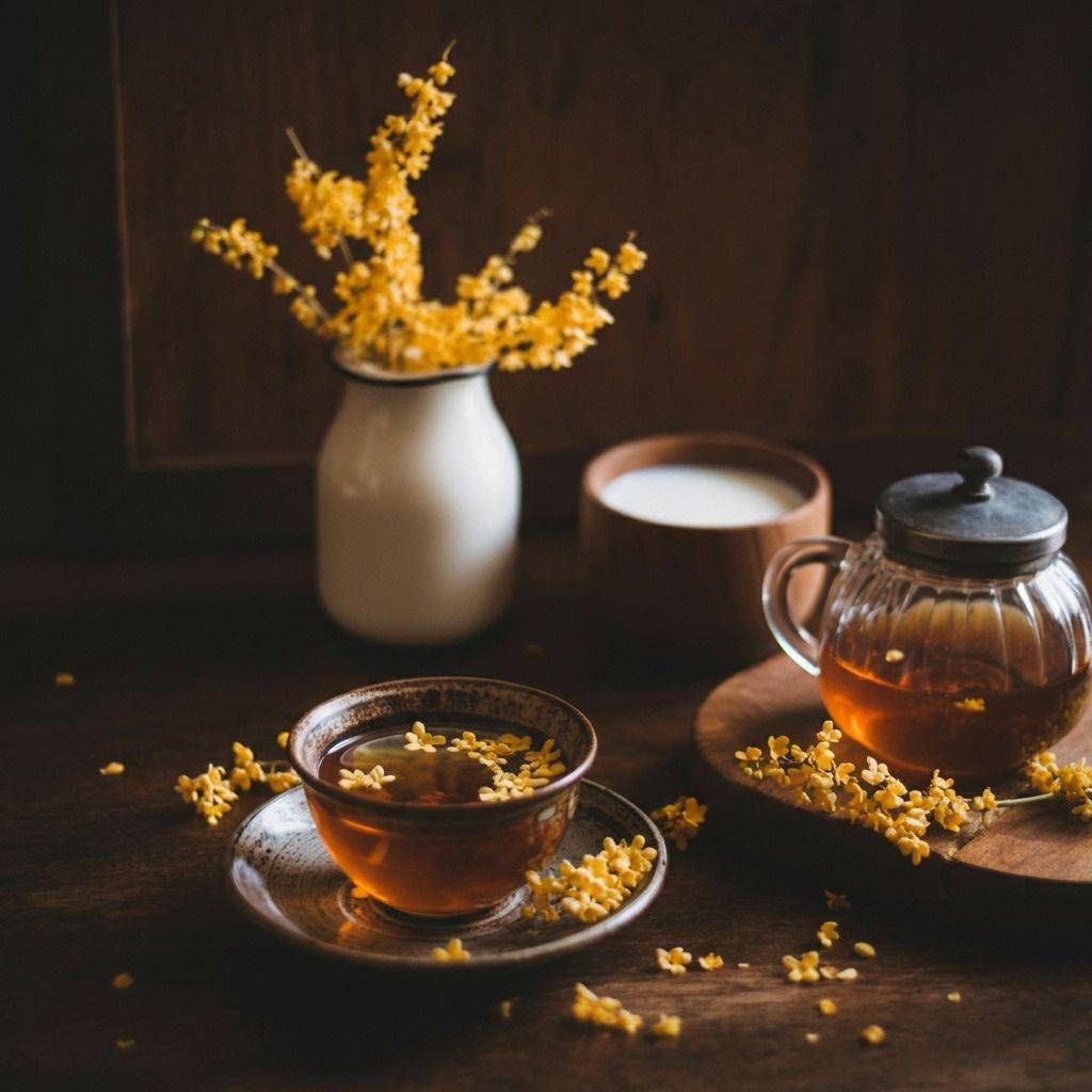 奶蓋桂花烏龍 thé Osmanthus：crème