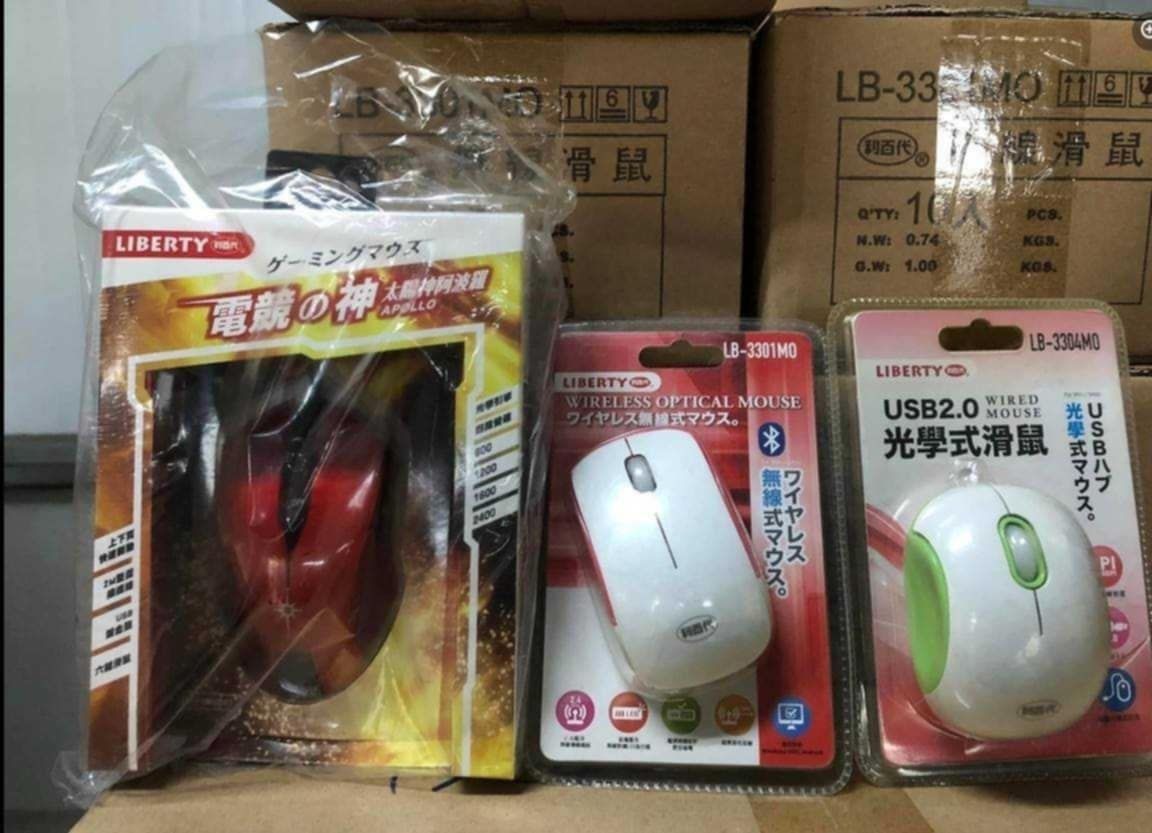 高靈敏光學滑鼠（買一送一） 有線類型＆無限類型隨機出