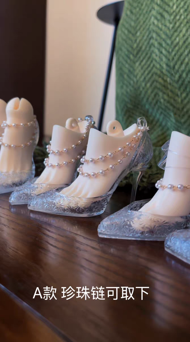 山海造物 BJD透明树脂高跟鞋-dz73半高跟腳尺寸