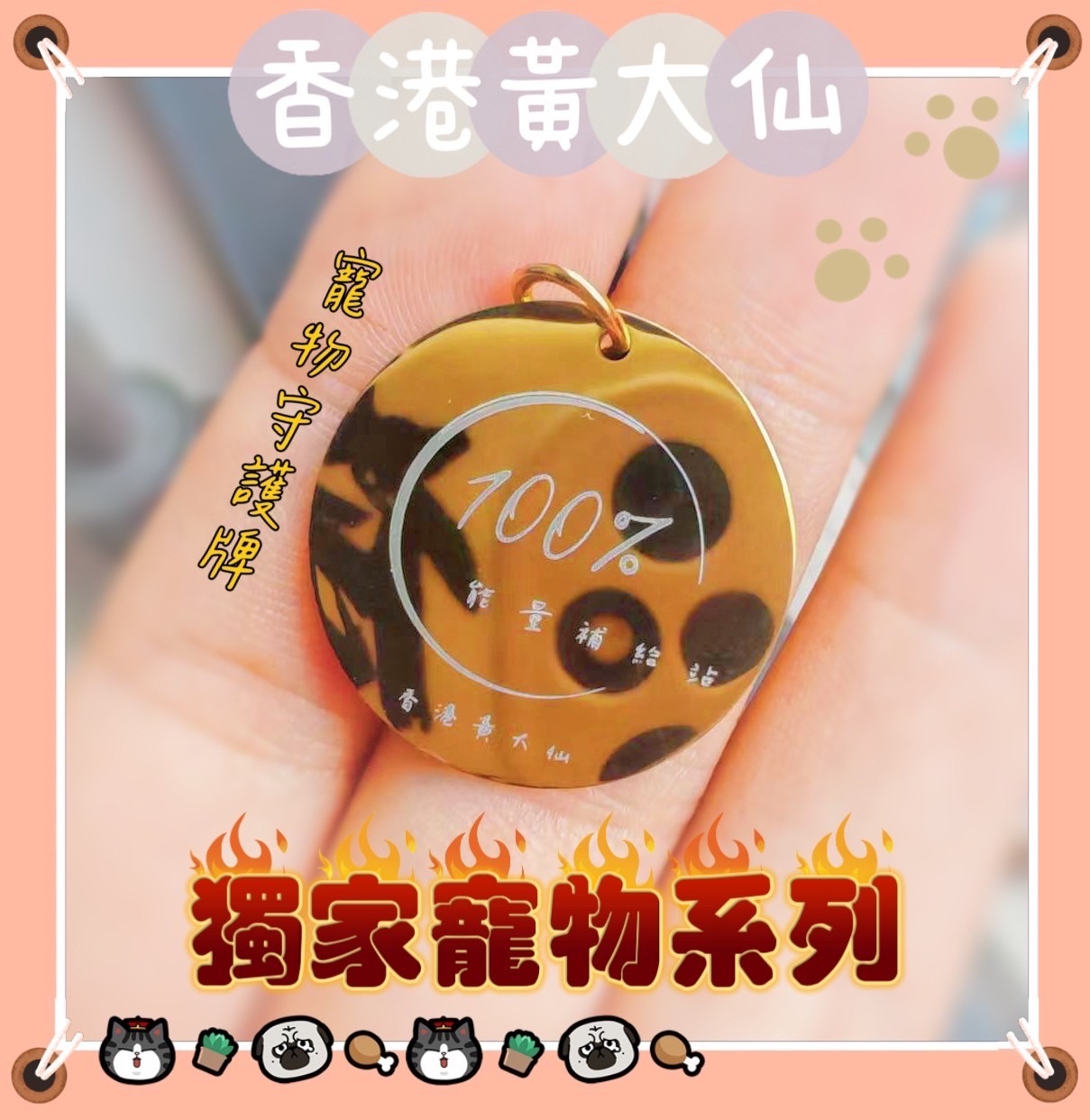 香港黃大仙🇭🇰獨家寵物守護牌/長命鎖