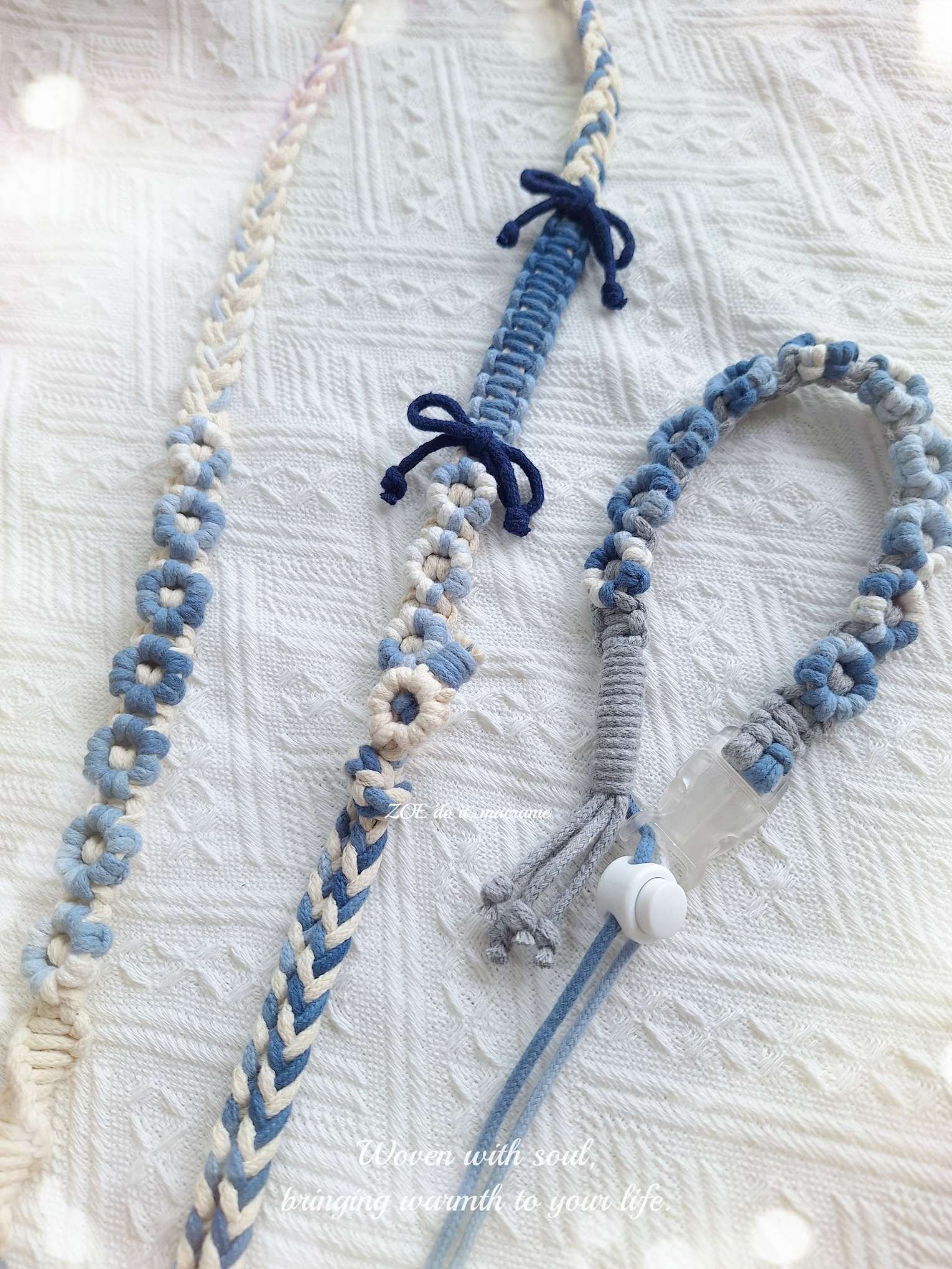 ｜手機長揹繩｜雙面花朵