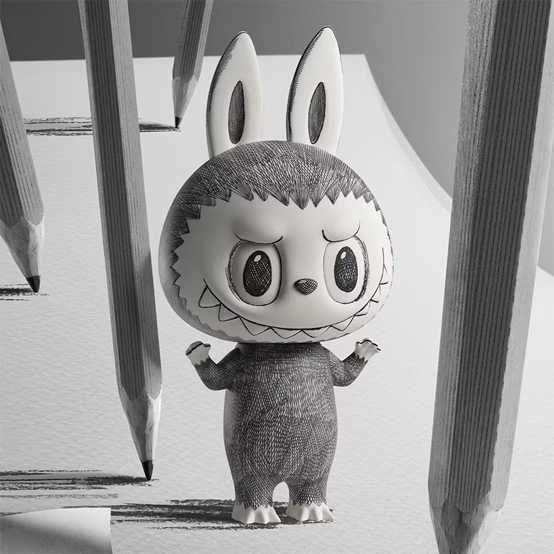 ￼【熱門爆品 現貨🔥】POP MART 泡泡瑪特 MEGA LABUBU 400% 素描