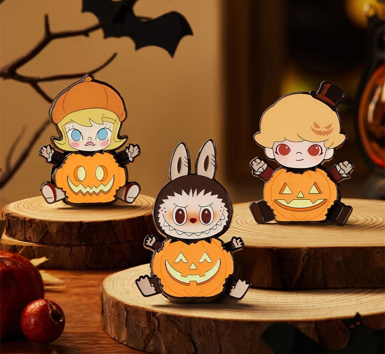 ￼【熱門爆品 現貨🔥】👻 POP MART 泡泡瑪特 怪怪狂歡節系列-南瓜徽章冰箱貼