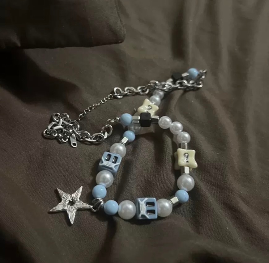 多巴胺五角星星珍珠項鍊