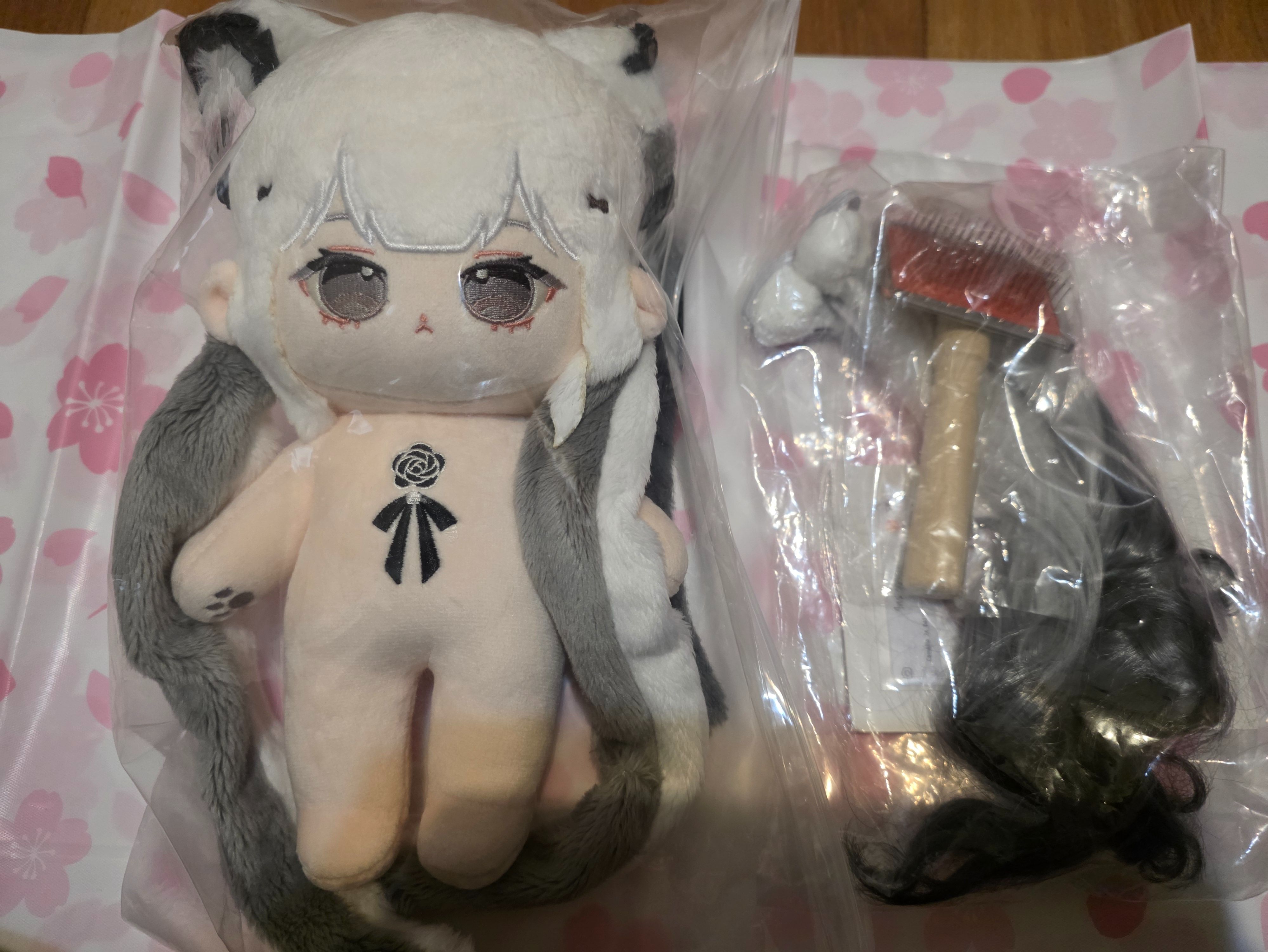 20cm棉花娃-卡咪莉亞（固定髮版）（附單獨髮絲+梳子）