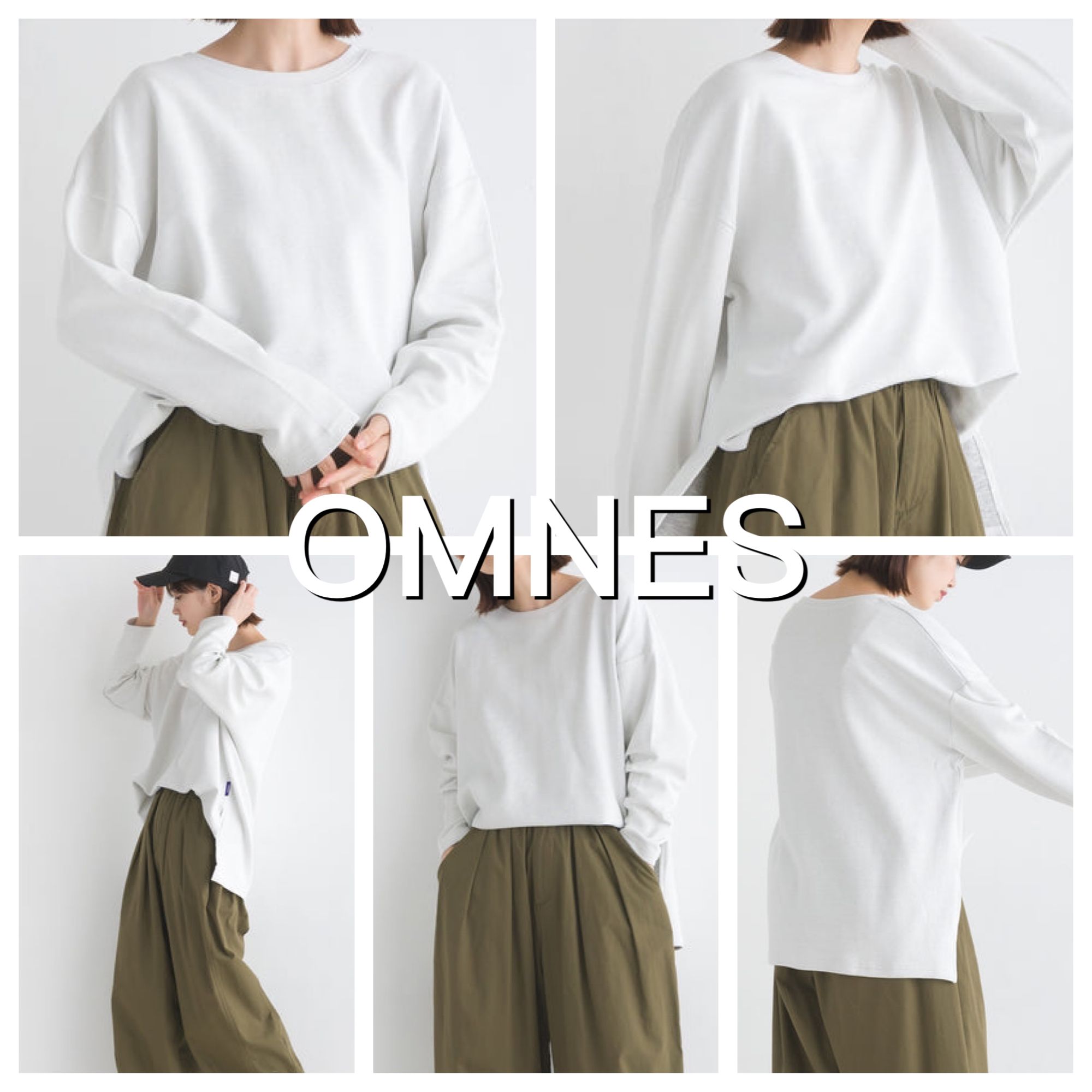 【現貨】日本 OMNES 波紋面料下擺雙邊開衩長袖T恤