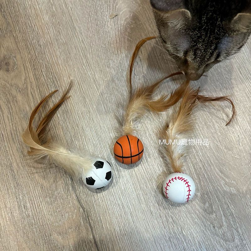 ⚾️🏀⚽️ 三入組 只要 49 元‼足球籃球棒球組合貓貓彈力球玩具（平均一顆只要16.3塊~）
