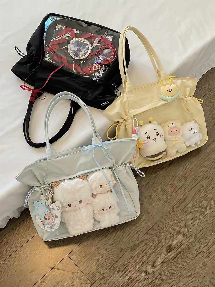 編號：75 尼龍20公分娃托特包