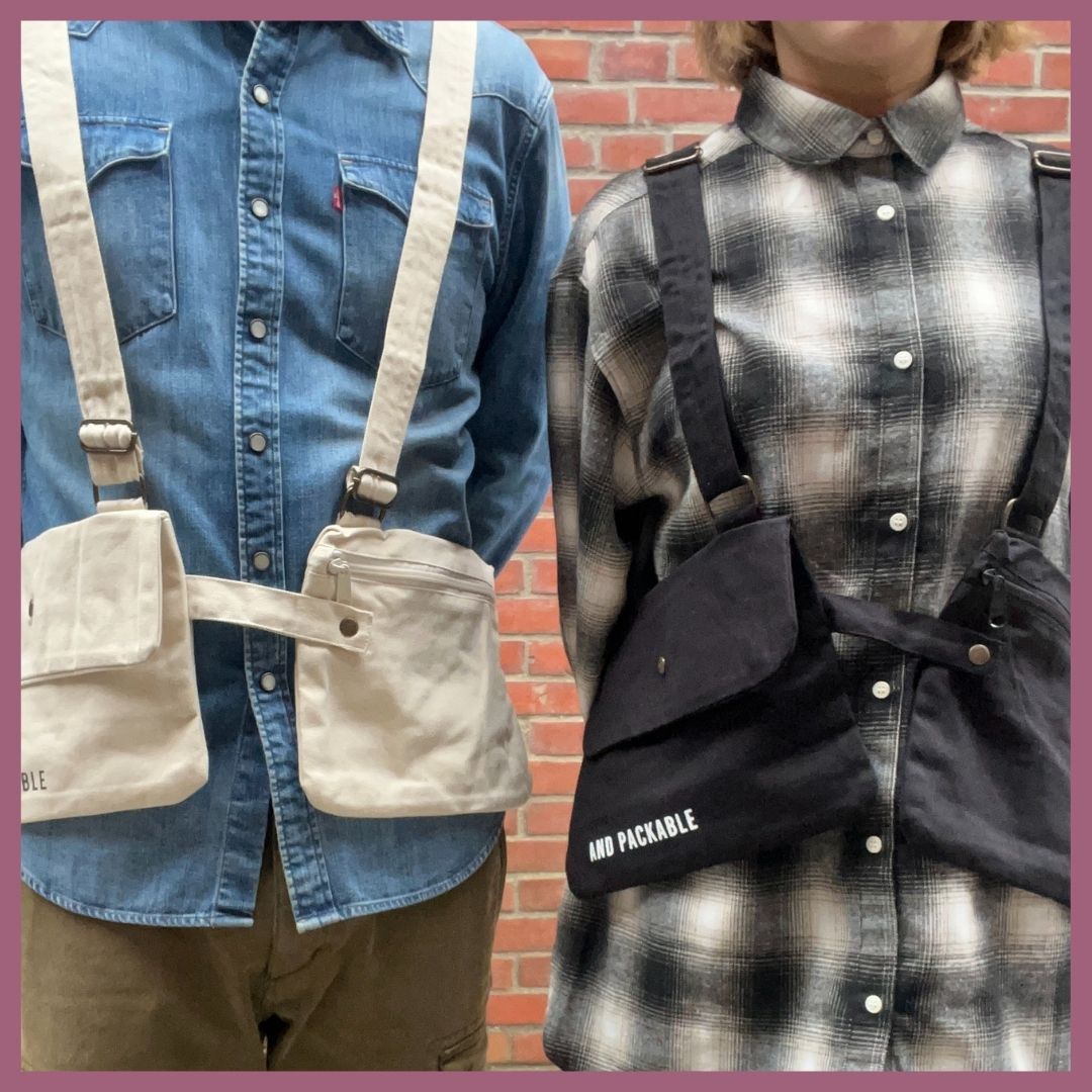 🎏 日本選品 🎏單肩背心 2WAY 帆布信使包