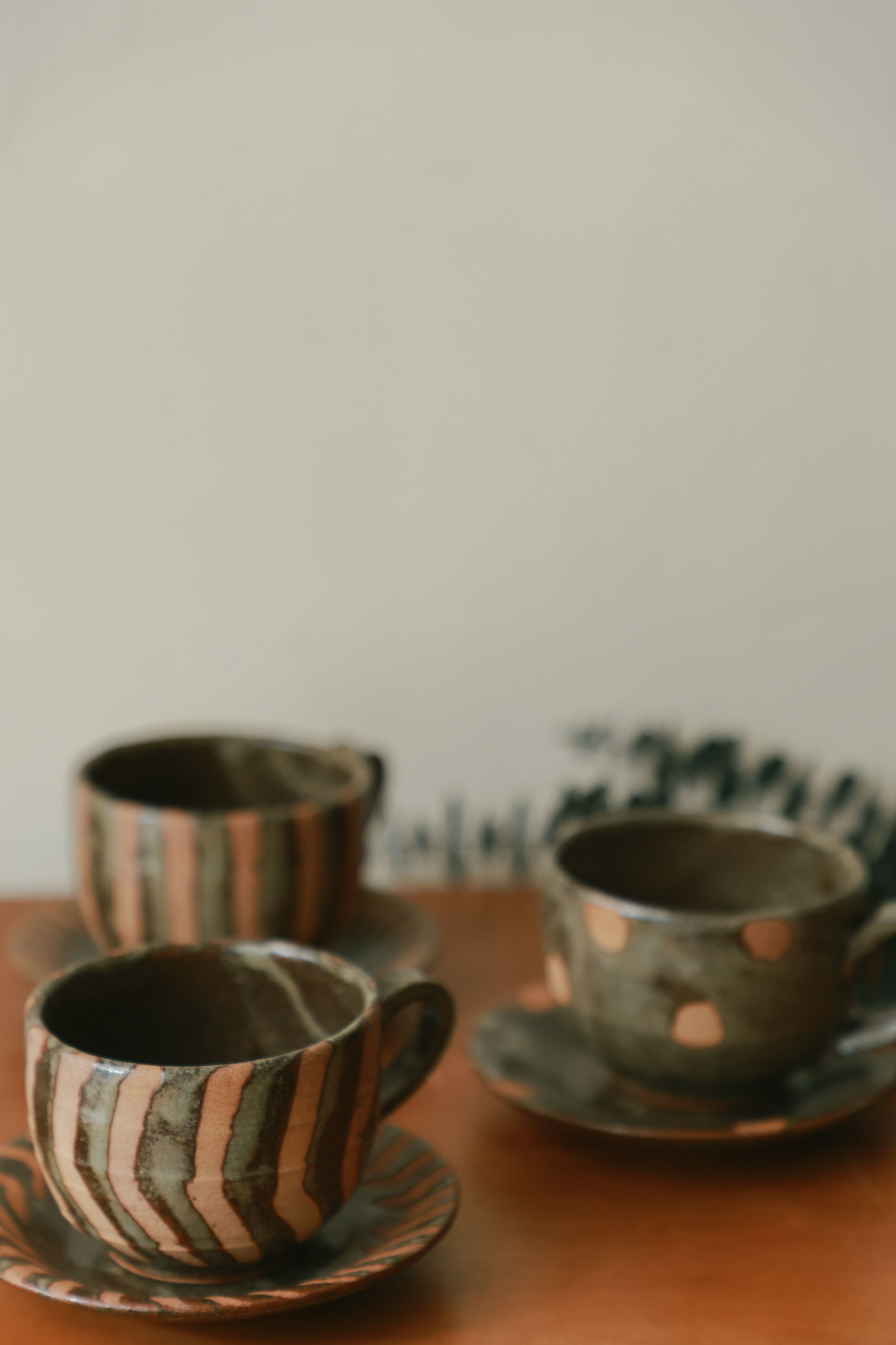 ❁ 日本製造 ❁ 美濃燒｜FOLK ART MUG ＆ PLATE 民間藝術杯碟組