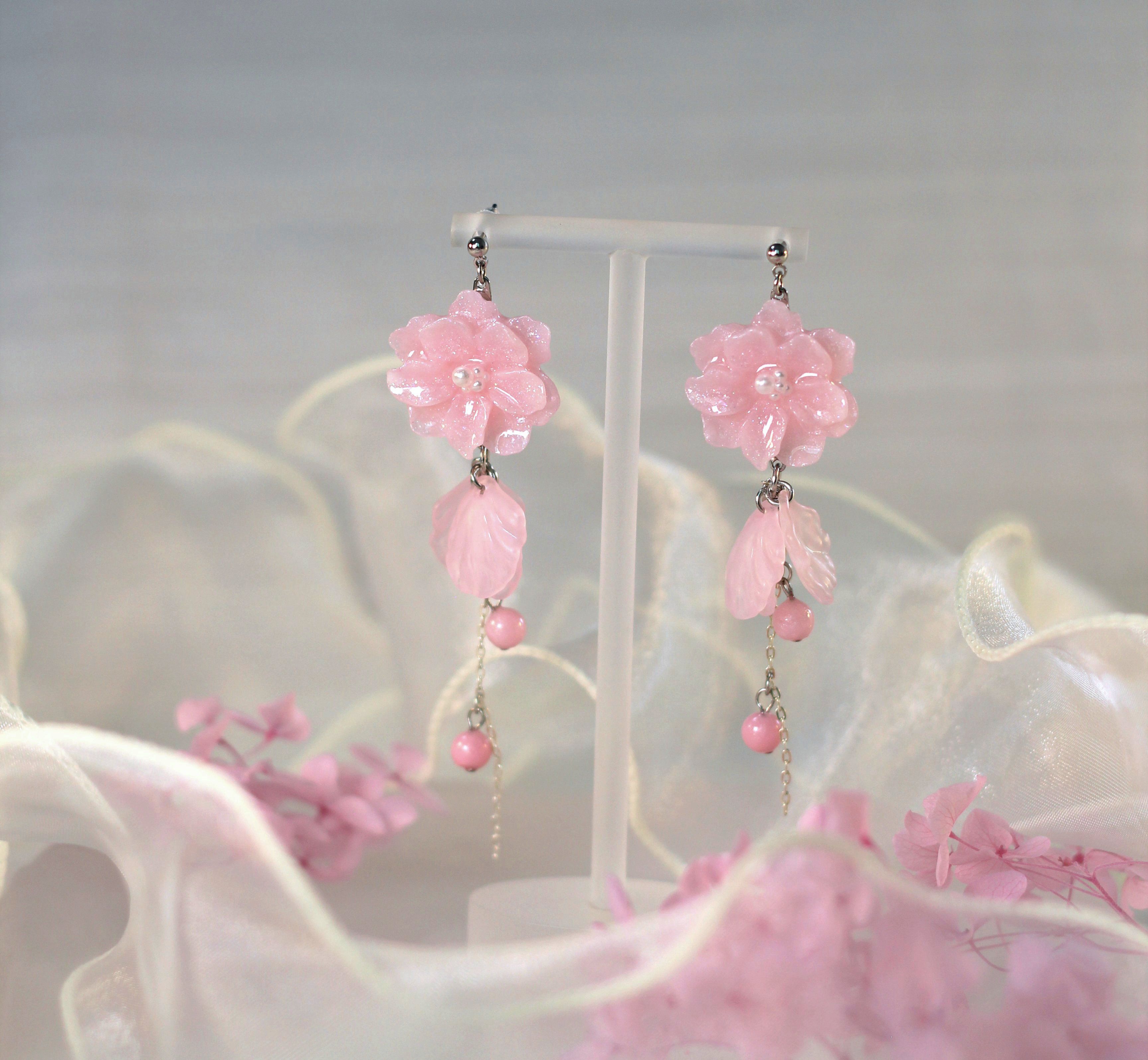 “椛椛系列”耳環 /粉色🩷