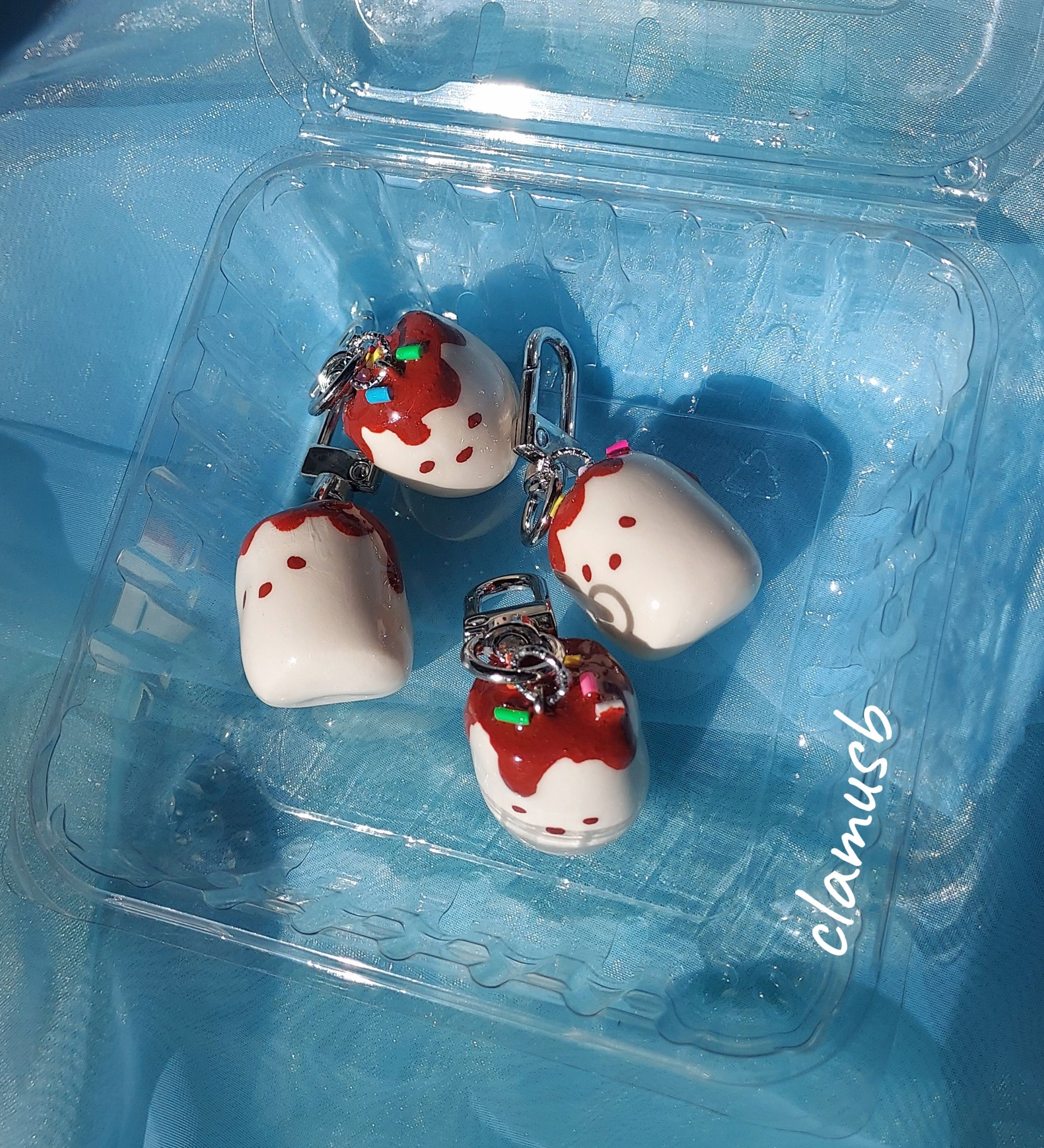 捏扁小熊棉花糖
