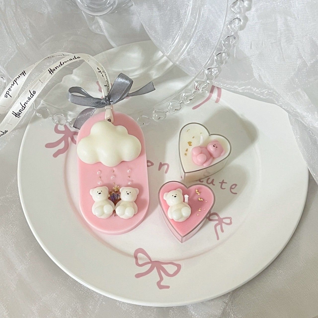 【Miss Luna 露娜小姐】熊愛香香的你 單入下單區 有盒裝 精油蠟燭 蠟燭掛片 情人節禮物 愛心茶蠟 精油茶蠟