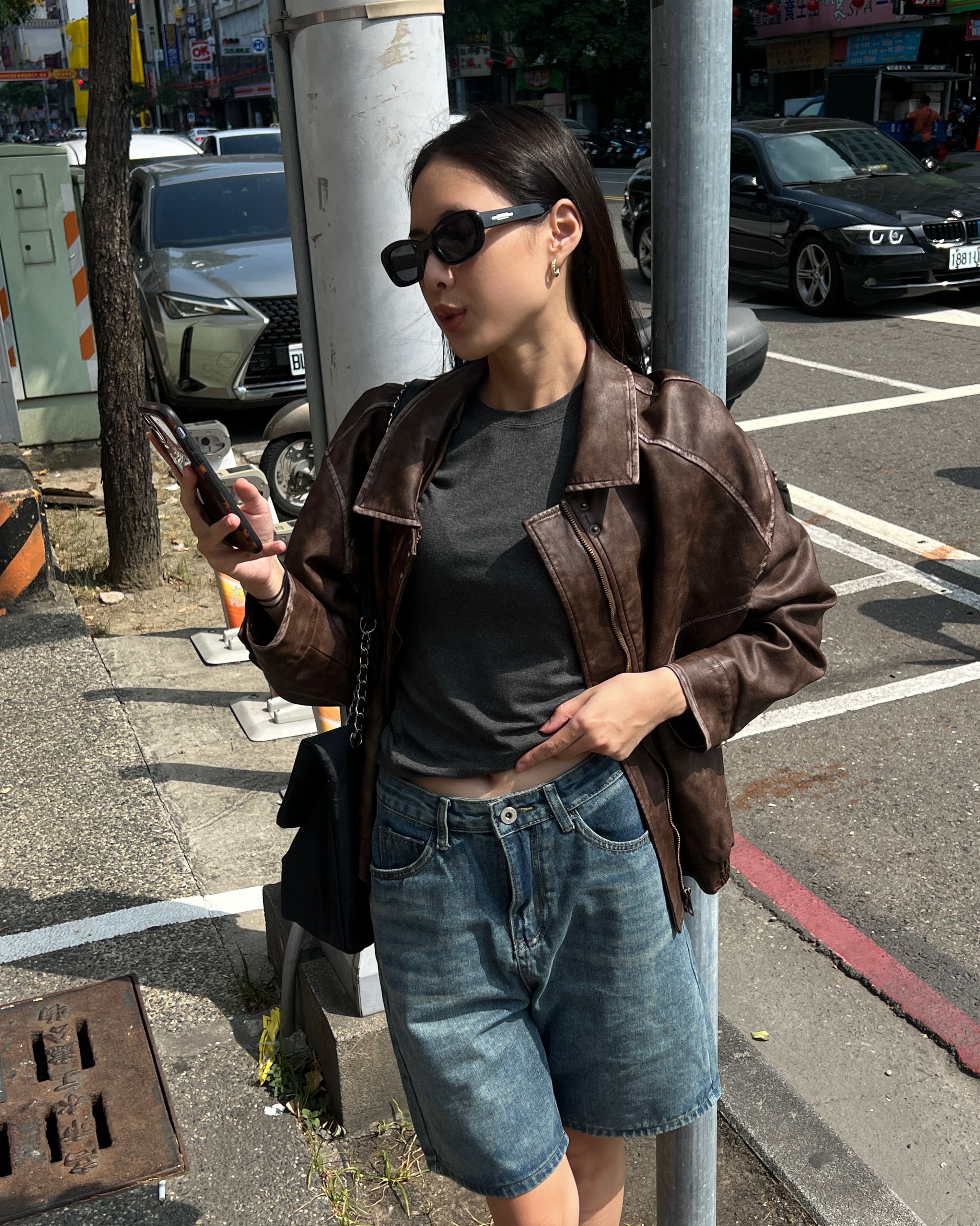 熱賣款❤️‍🔥Hailey復古刷色皮外套🎧😎