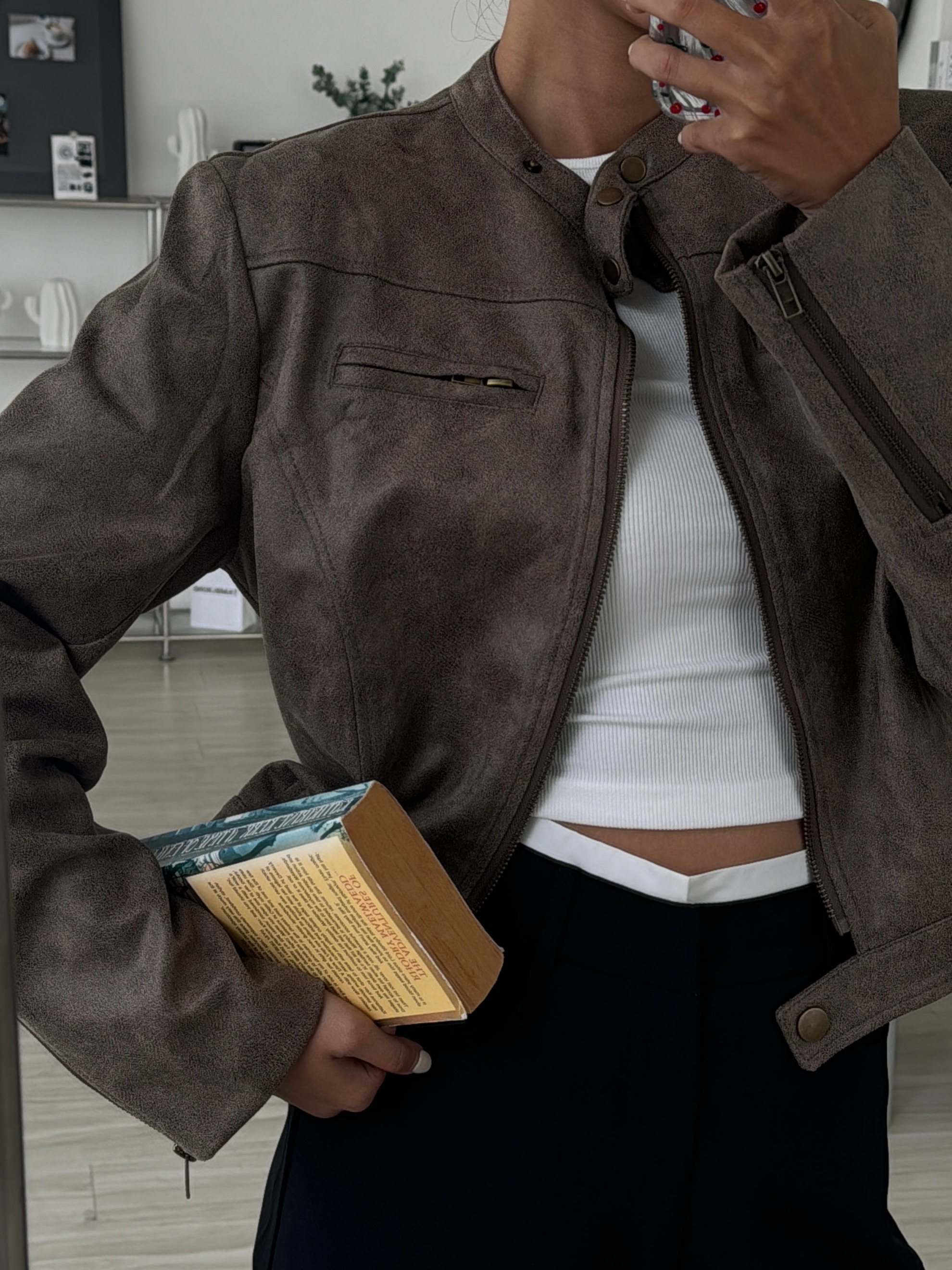 本期必收🏉率性時髦麂皮機車夾克