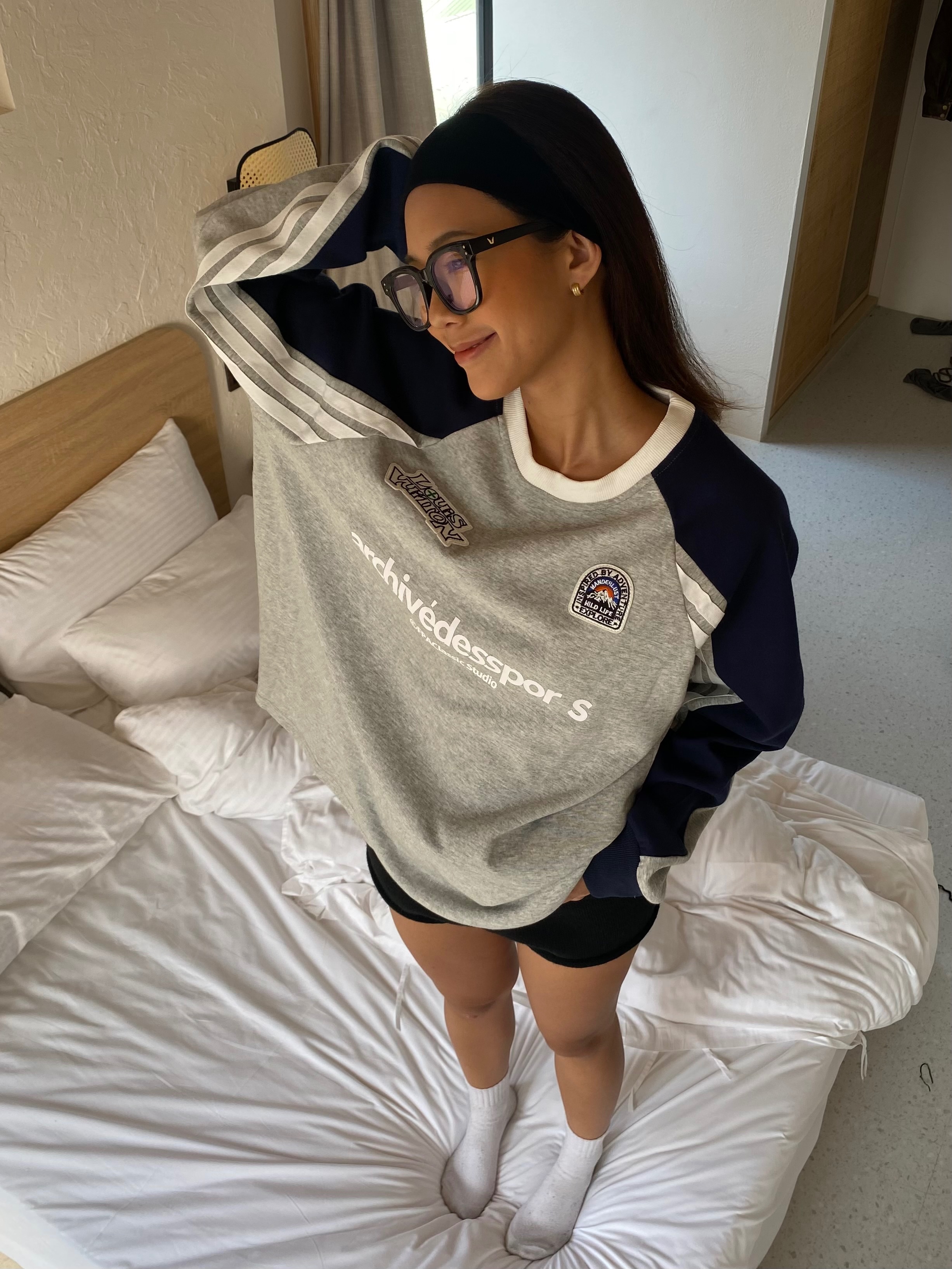 美式復古棒球拼接大學TEE⚾️🎧