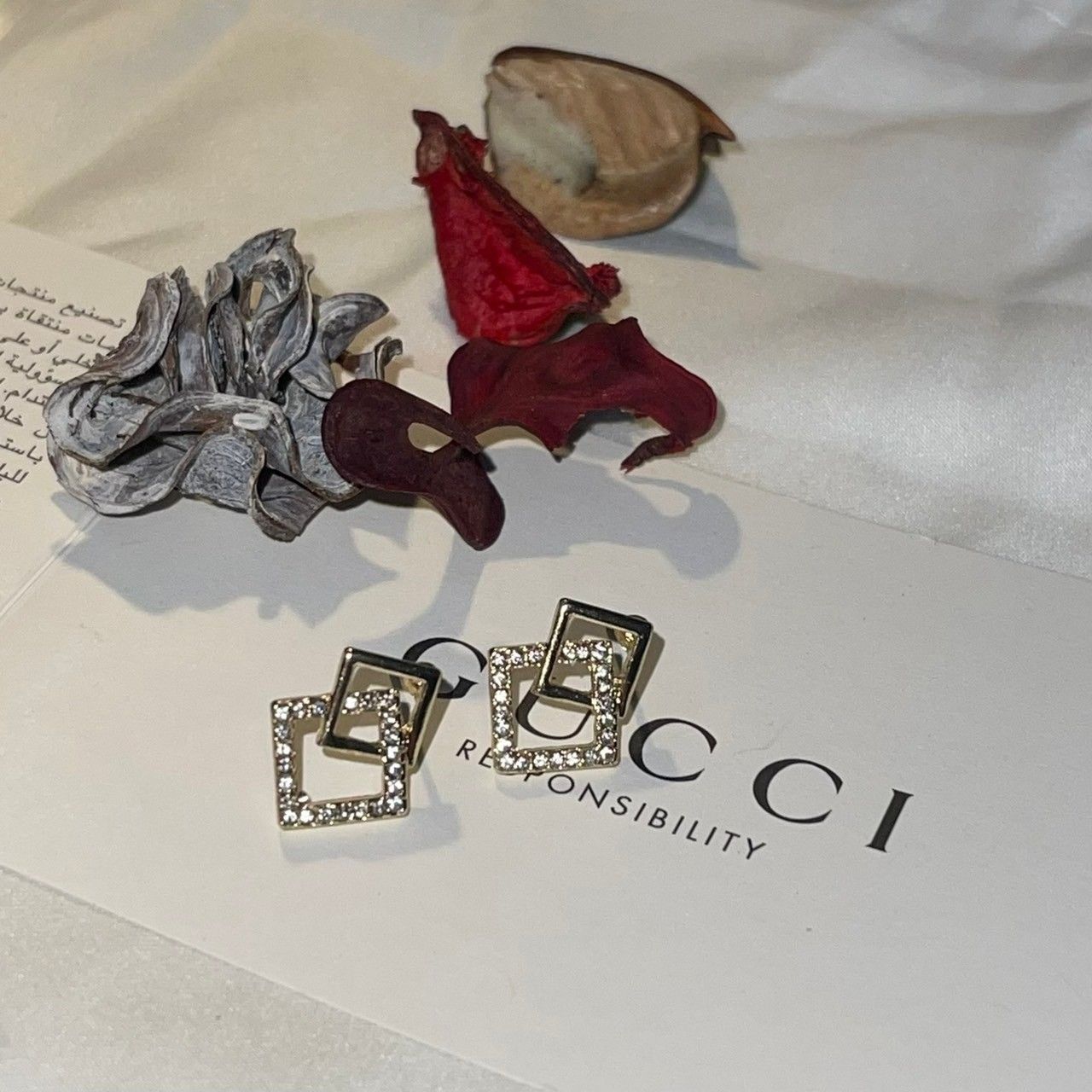 S925銀針韓國微鑲幾何方形耳釘【預購】