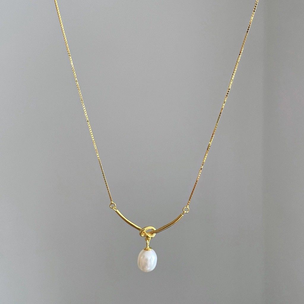 S925純銀氣質高級感珍珠繩結項鍊【預購】