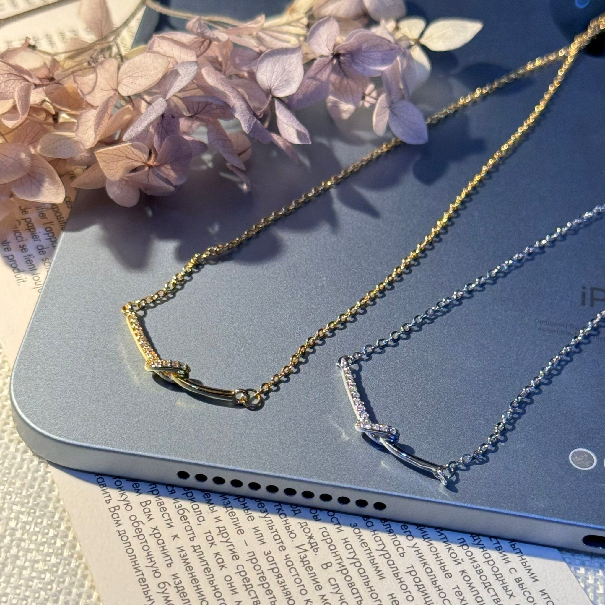 S925純銀高級感氣質鑲鑽鎖骨鏈【預購】