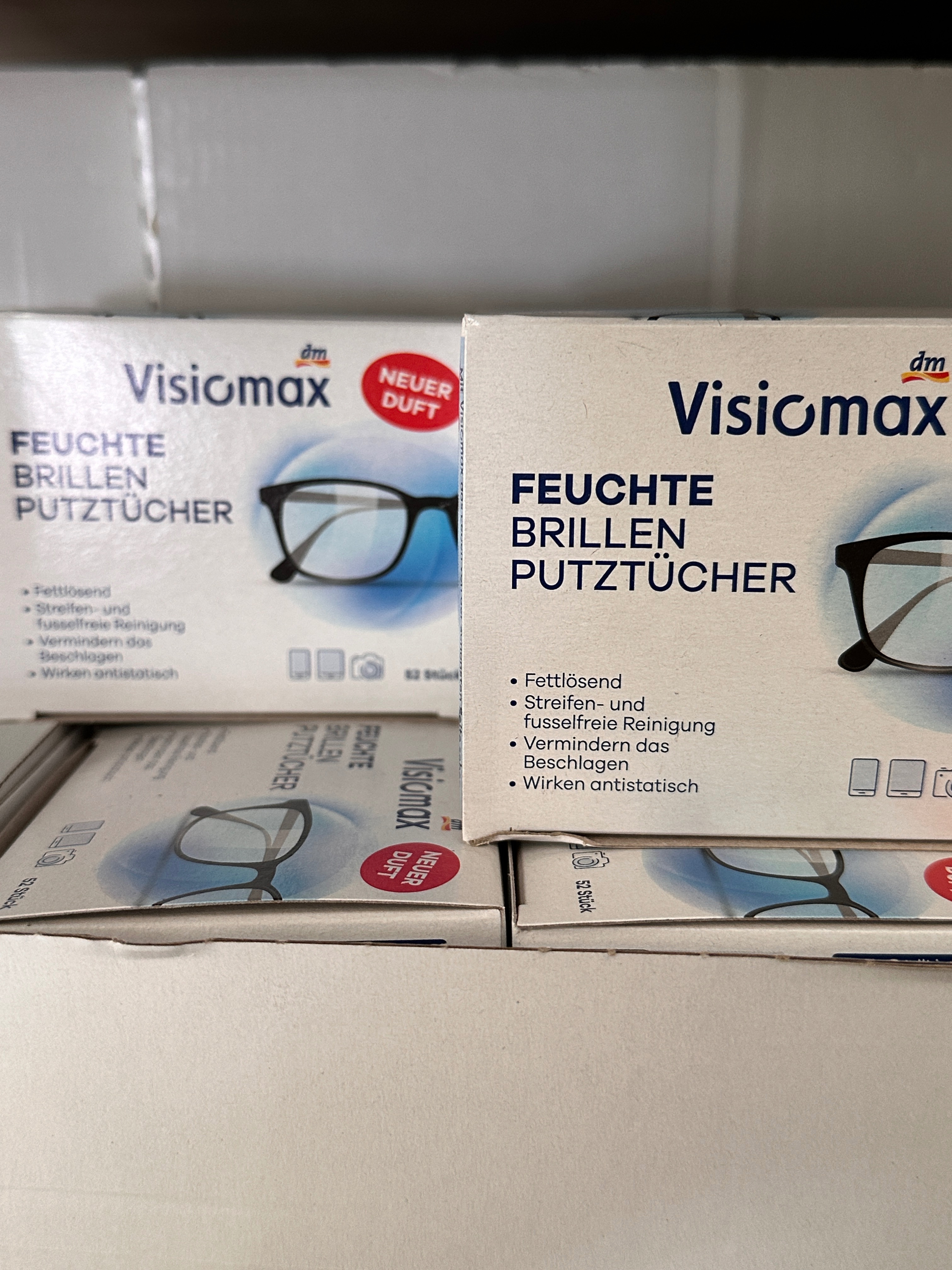 現貨 隔日到貨 熱銷 德國DM Visiomax鏡面清潔擦拭布52片/盒 方便實用 旅行用 家庭用 個人使用 交換禮物