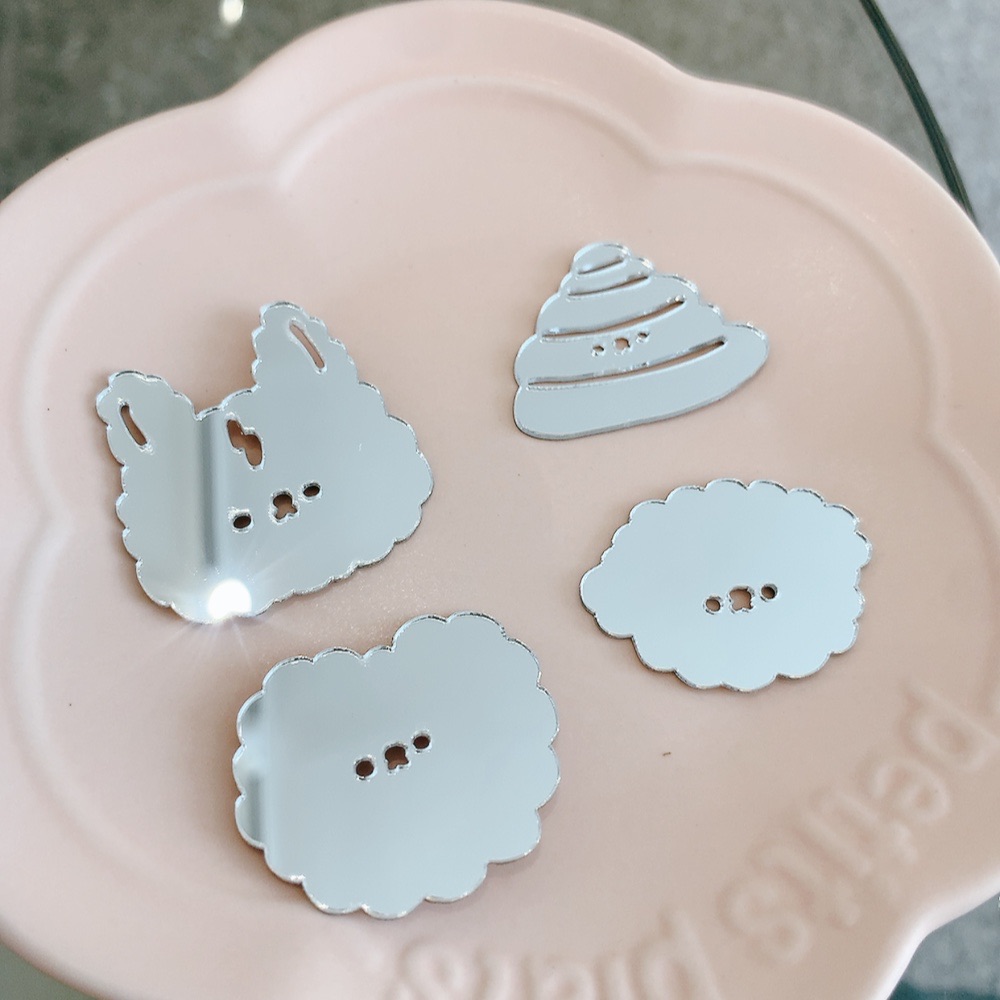 〖 可以貼的鏡子들｜共4款 〗最長邊3cm