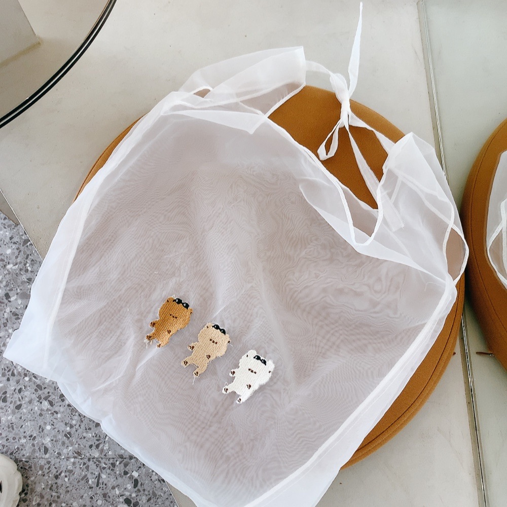 〖 曬三階的三色小熊夏季紗袋 〗