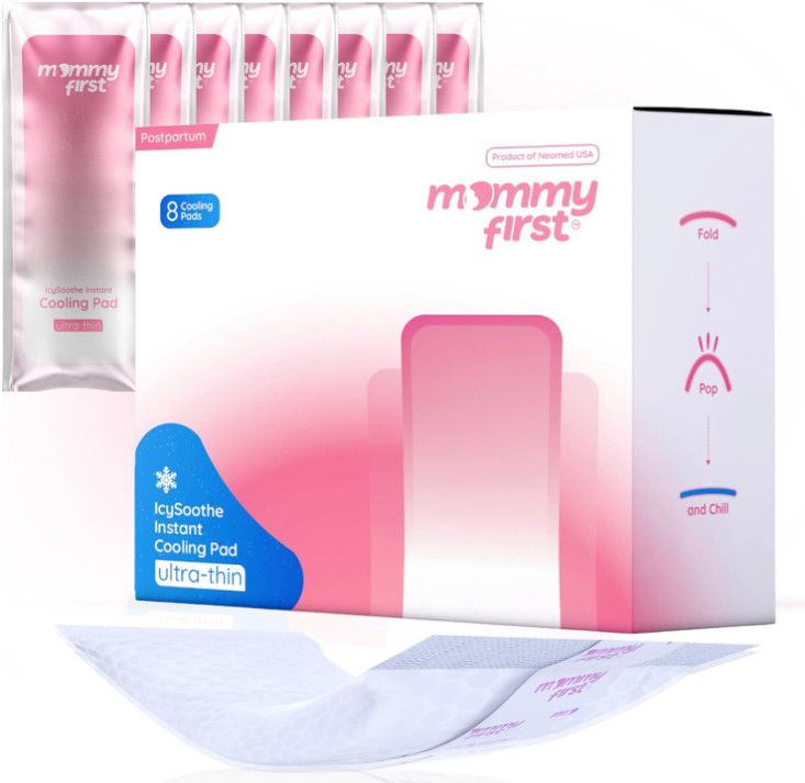 美國FDA核可!《冰塊衛生棉》Mommy First 超薄: 2合1產後與私密處手術後護理冰敷護墊，冷卻時間約40分鐘
