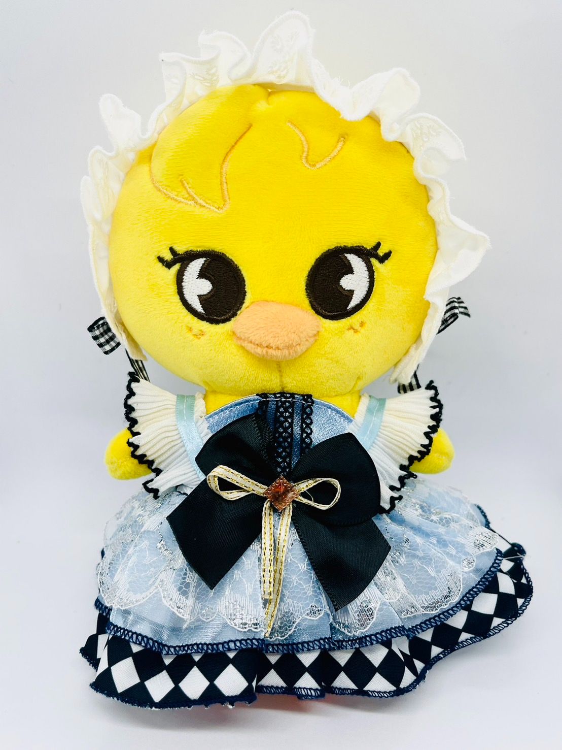 白點點紫色蝴蝶結洋裝/黑蝴蝶結藍色洋裝