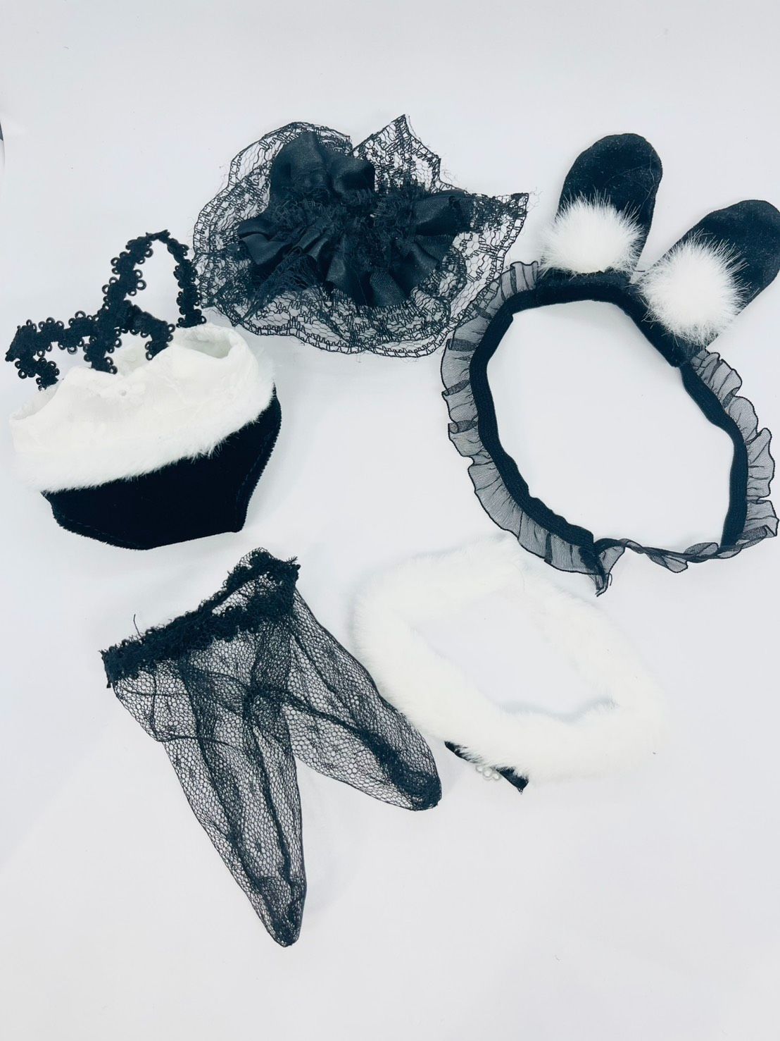 兔子蕾絲套裝/五件式兔女郎套裝