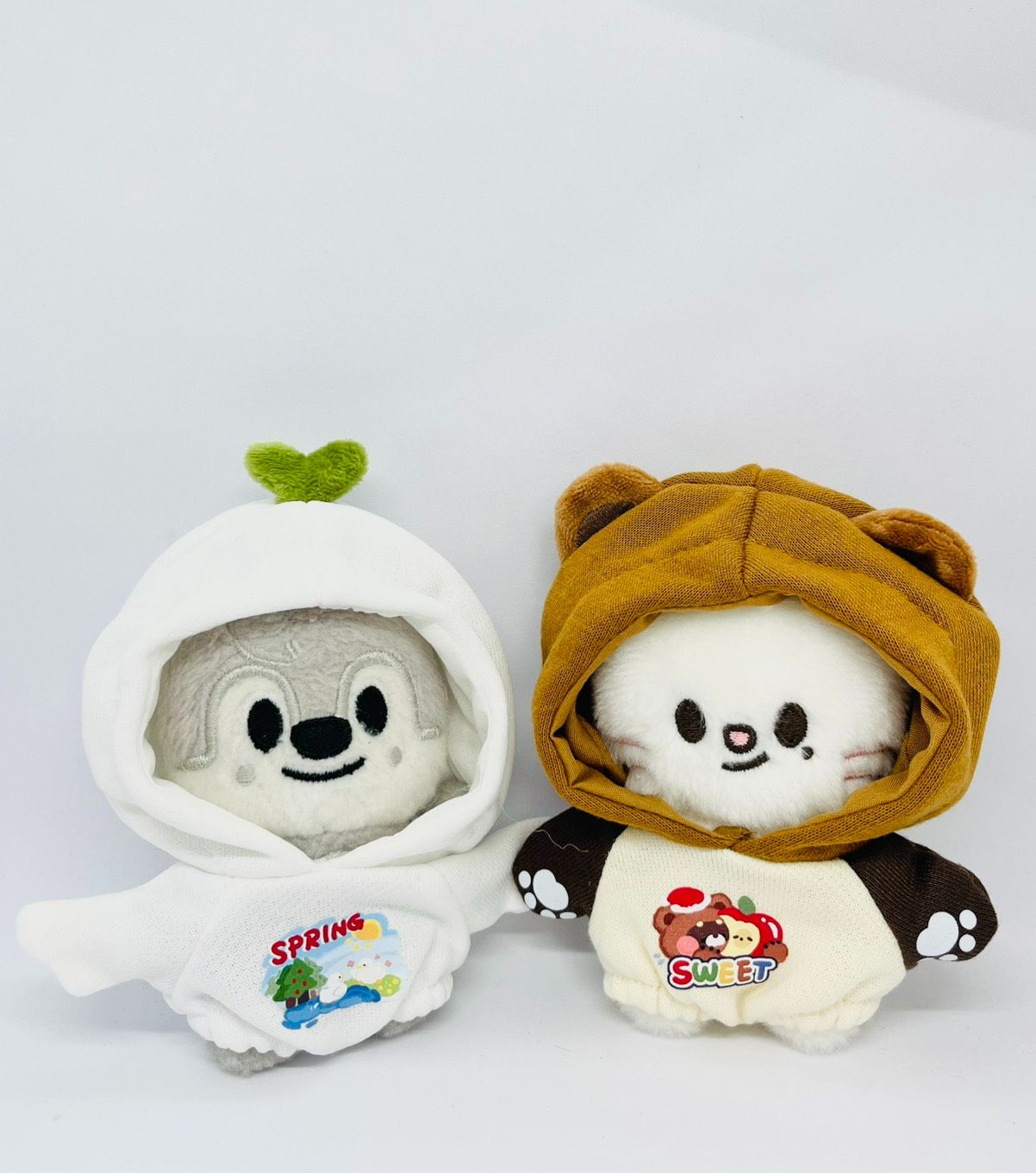 白鵝/熊熊包手手帽T連身裝