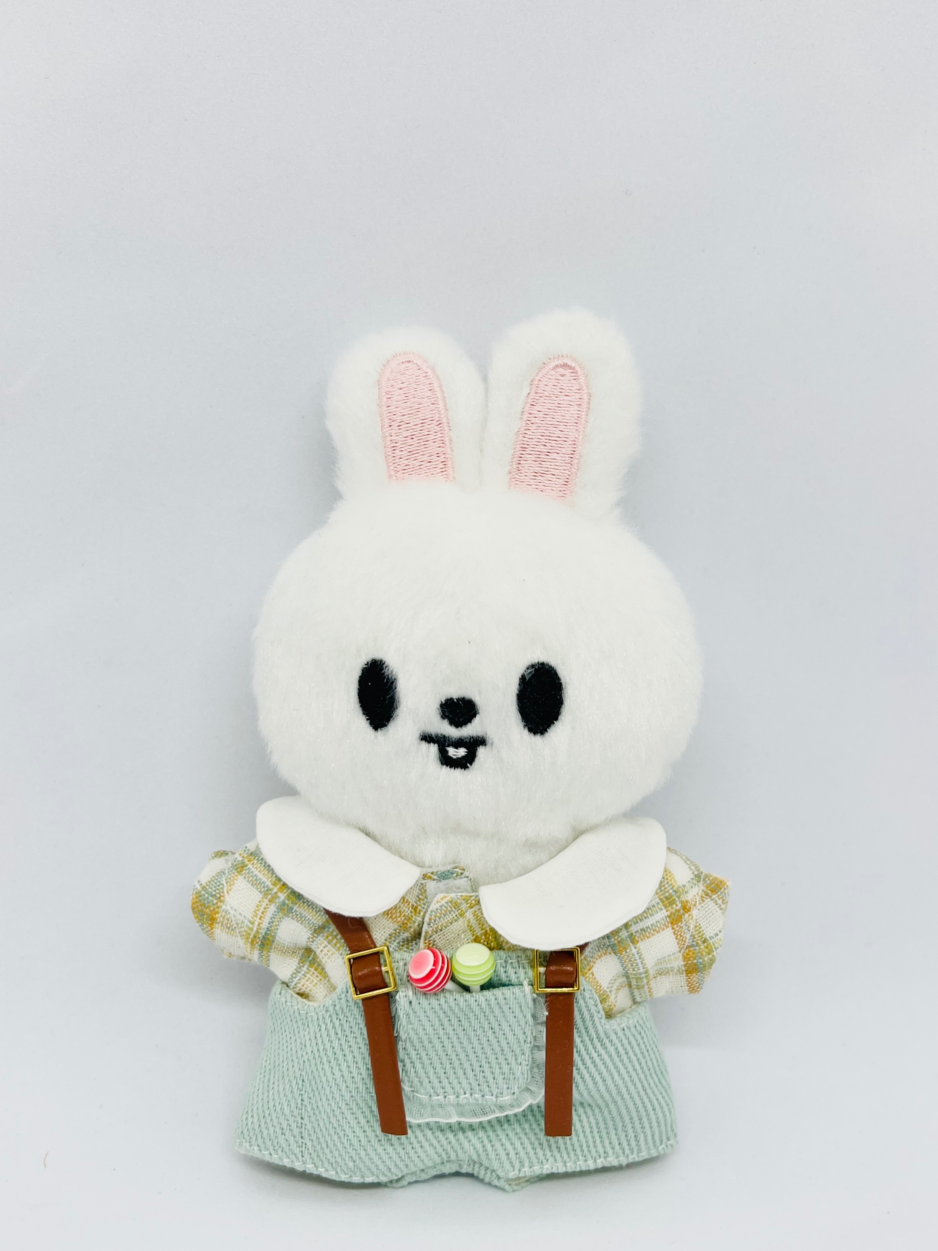 乖乖牛仔襯衫吊帶褲