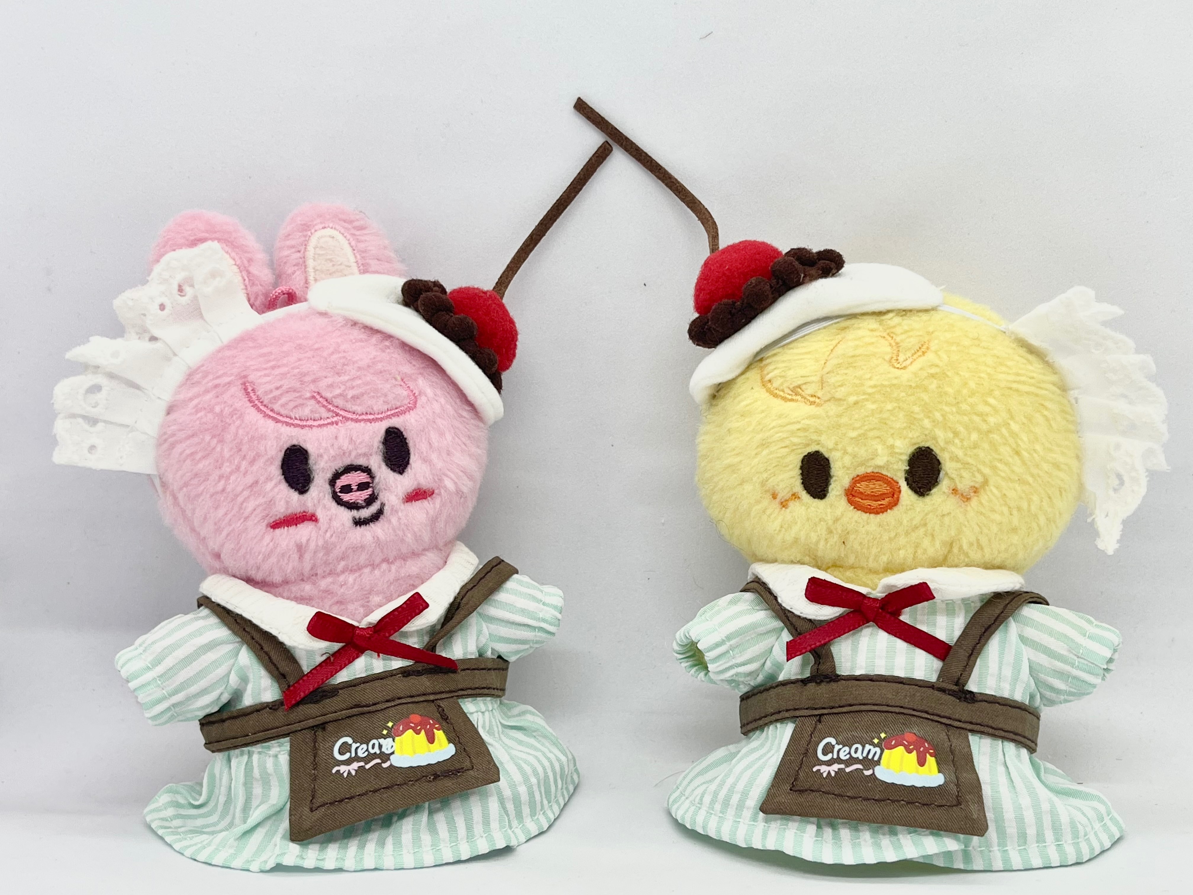 櫻桃布丁綠條紋女僕裝