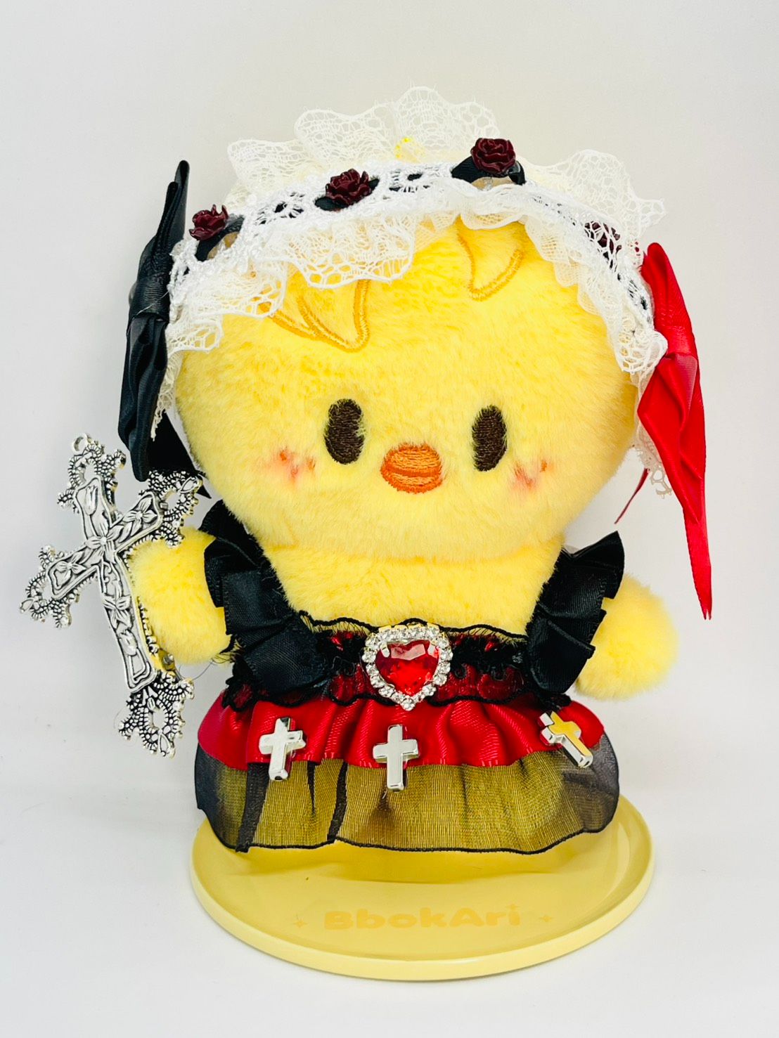 玫瑰洛蘿麗塔蕾絲套裝（10公分/站立娃）