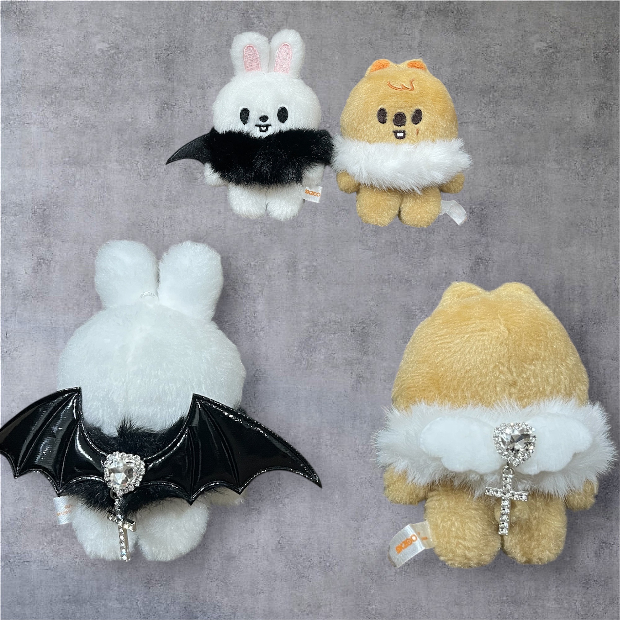 鑽石十字架毛絨項圈