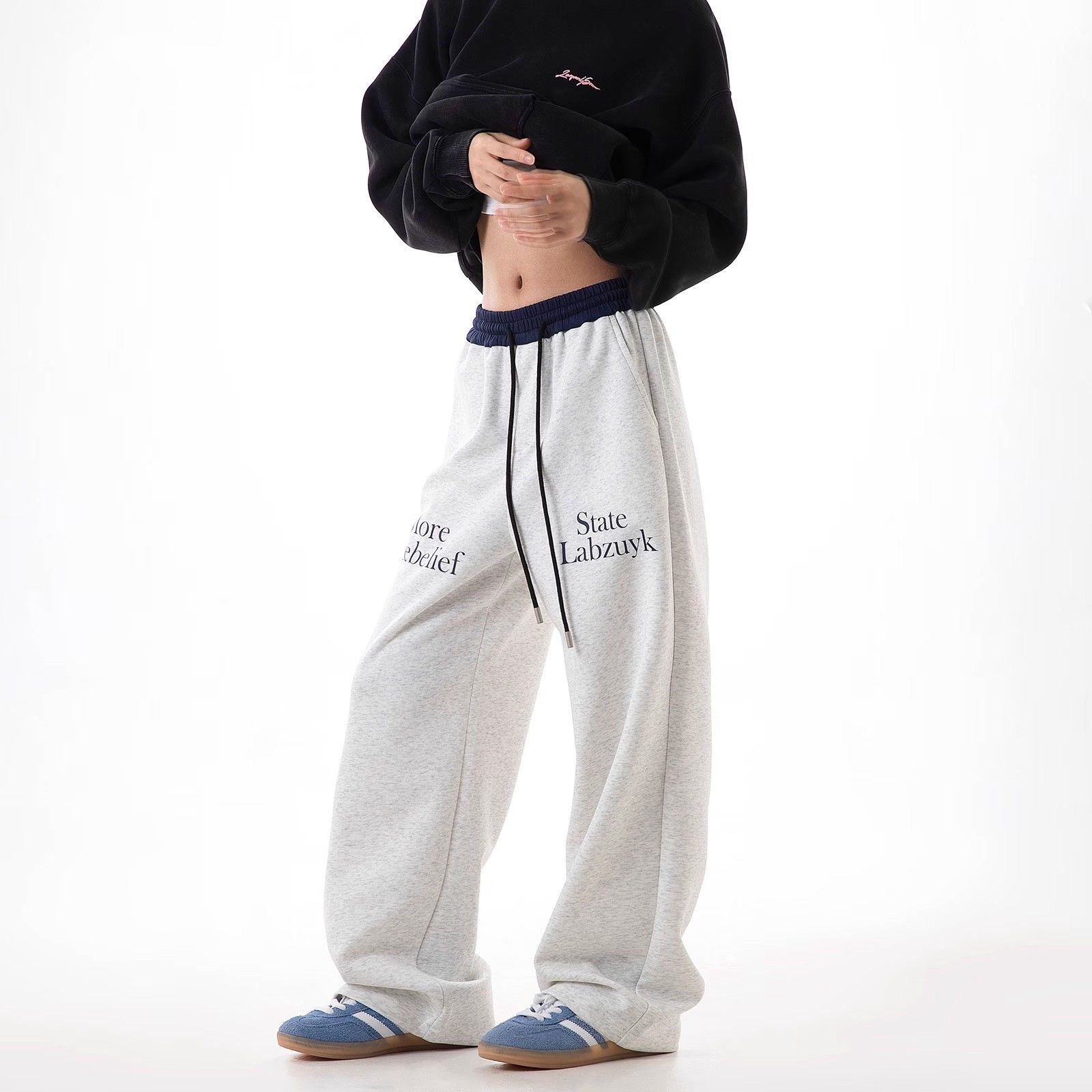 𝗠𝗔𝗥𝗭𝗢 美式復古慵懶風闊腿褲