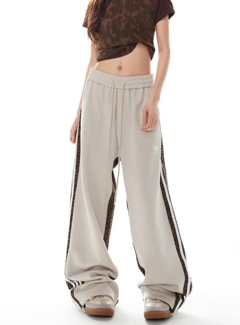 𝗠𝗔𝗥𝗭𝗢 拼接豹紋高街休閒褲（尺寸請看點開第五張