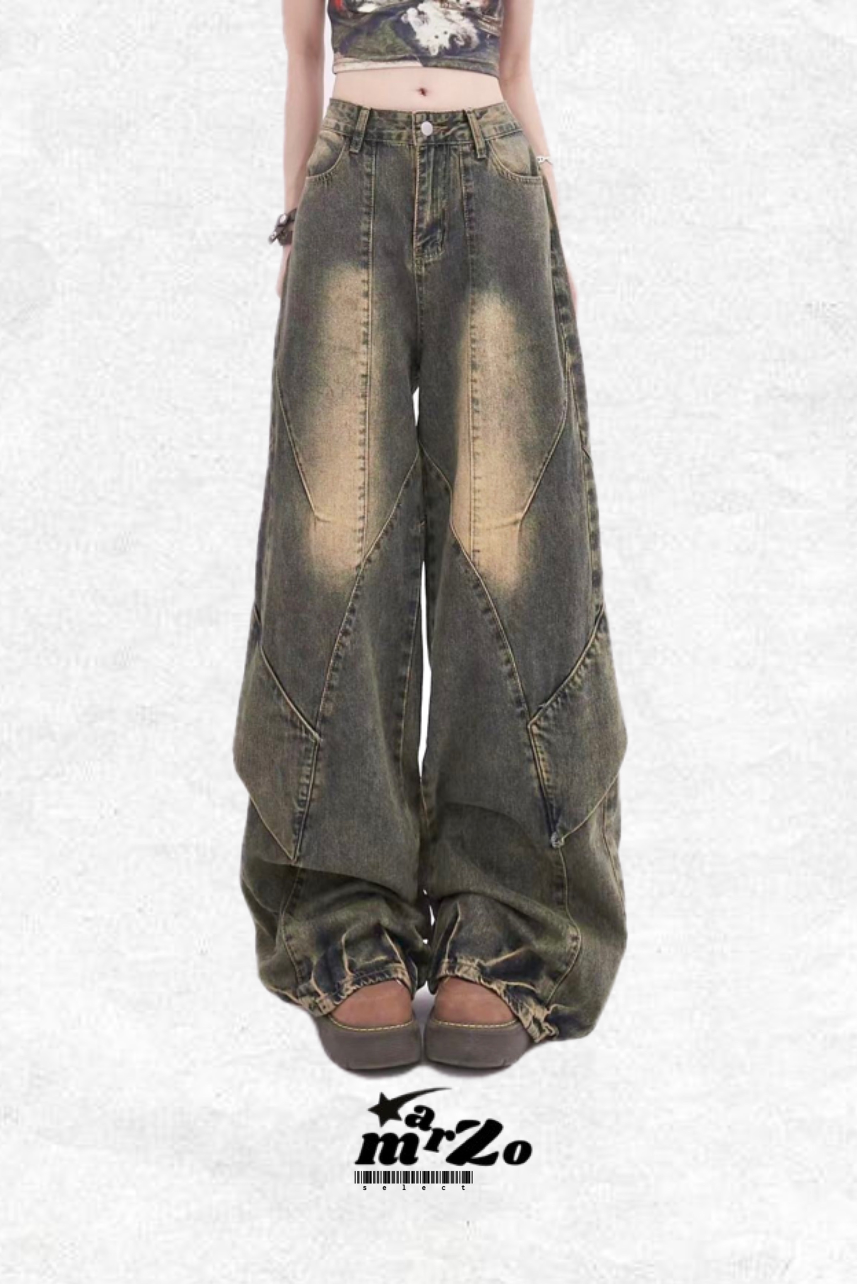 𝗠𝗔𝗥𝗭𝗢 高街多口袋闊腿褲