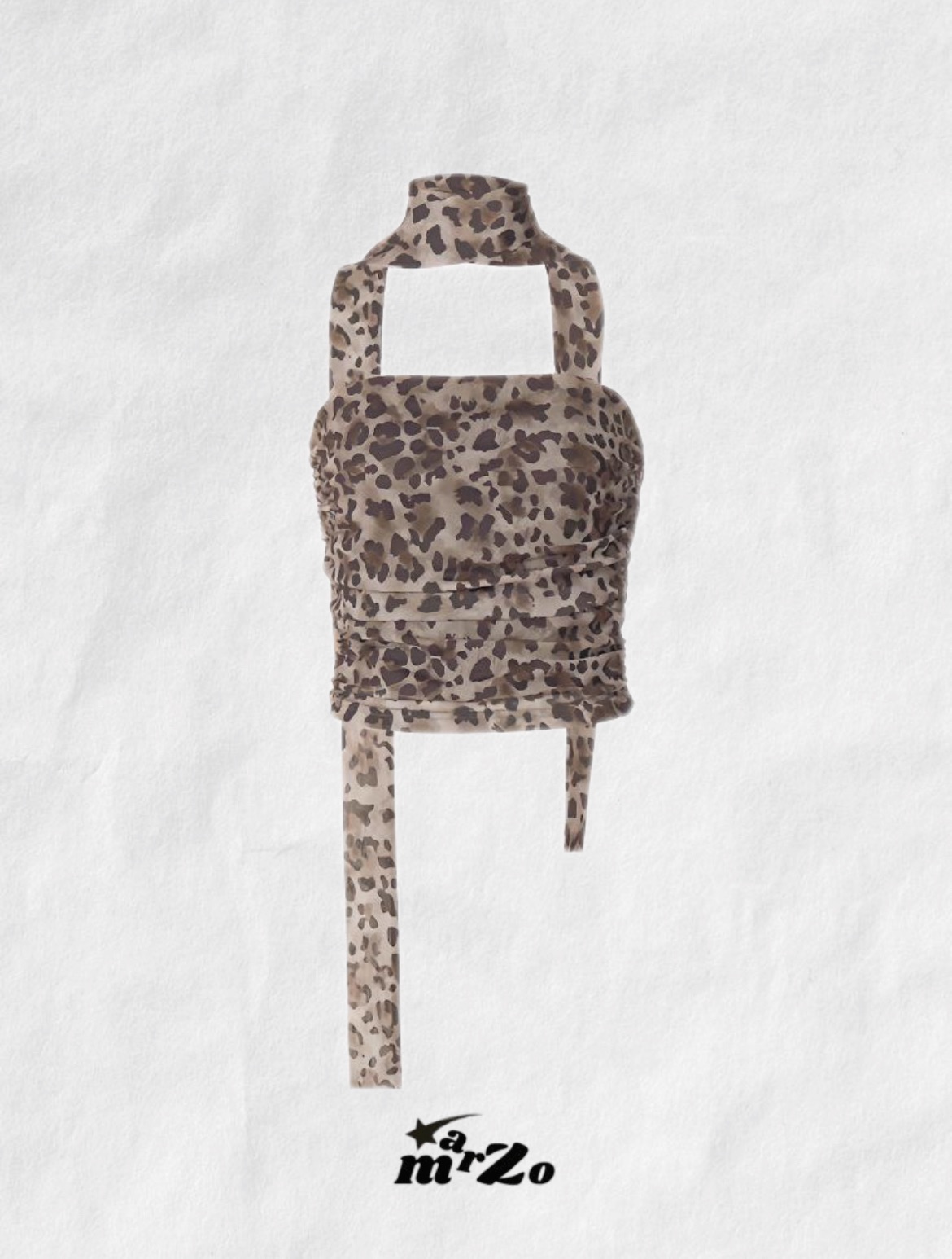 𝗠𝗔𝗥𝗭𝗢 豹紋平口露背上衣