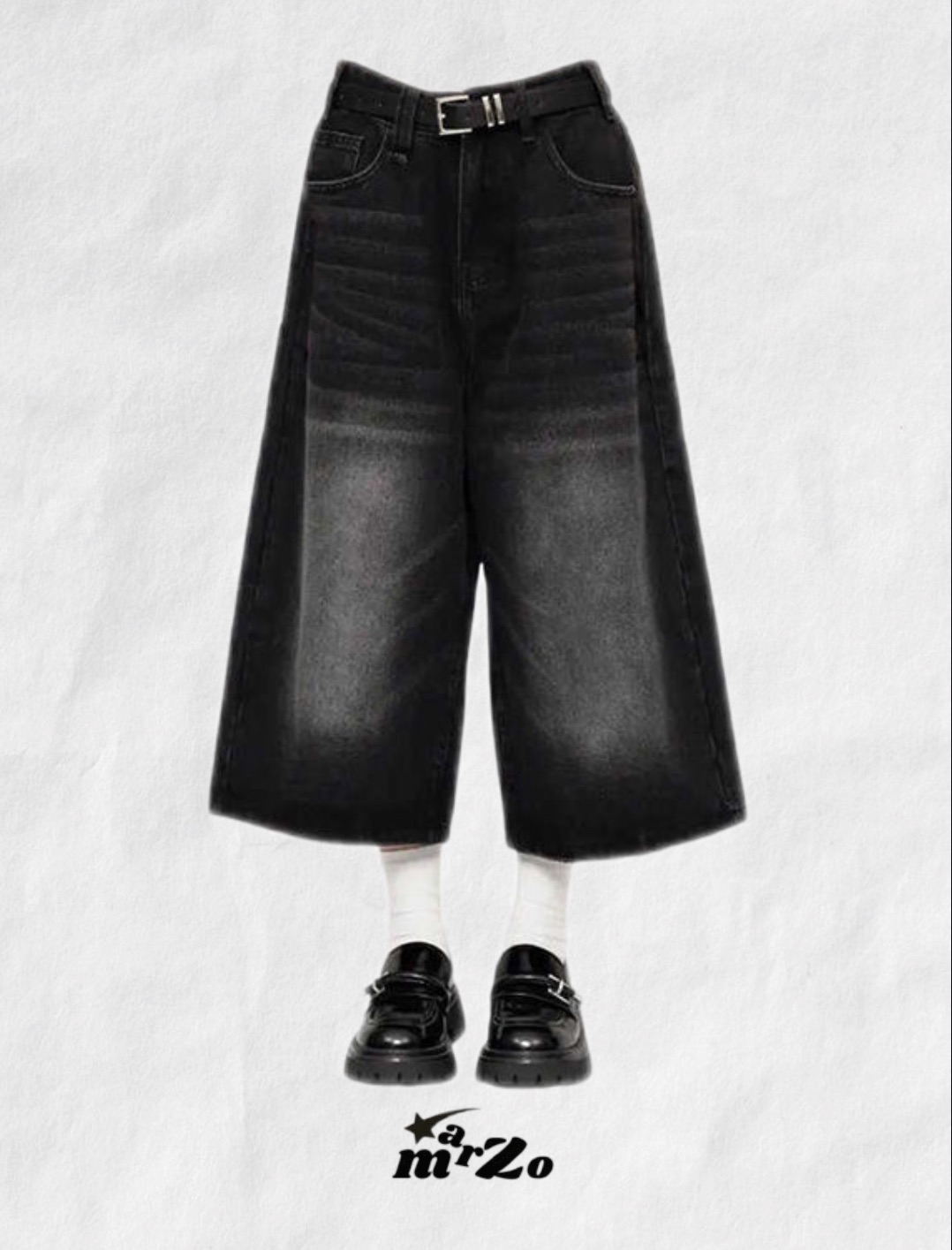 𝗠𝗔𝗥𝗭𝗢 黑灰水洗七分 百搭款🔥