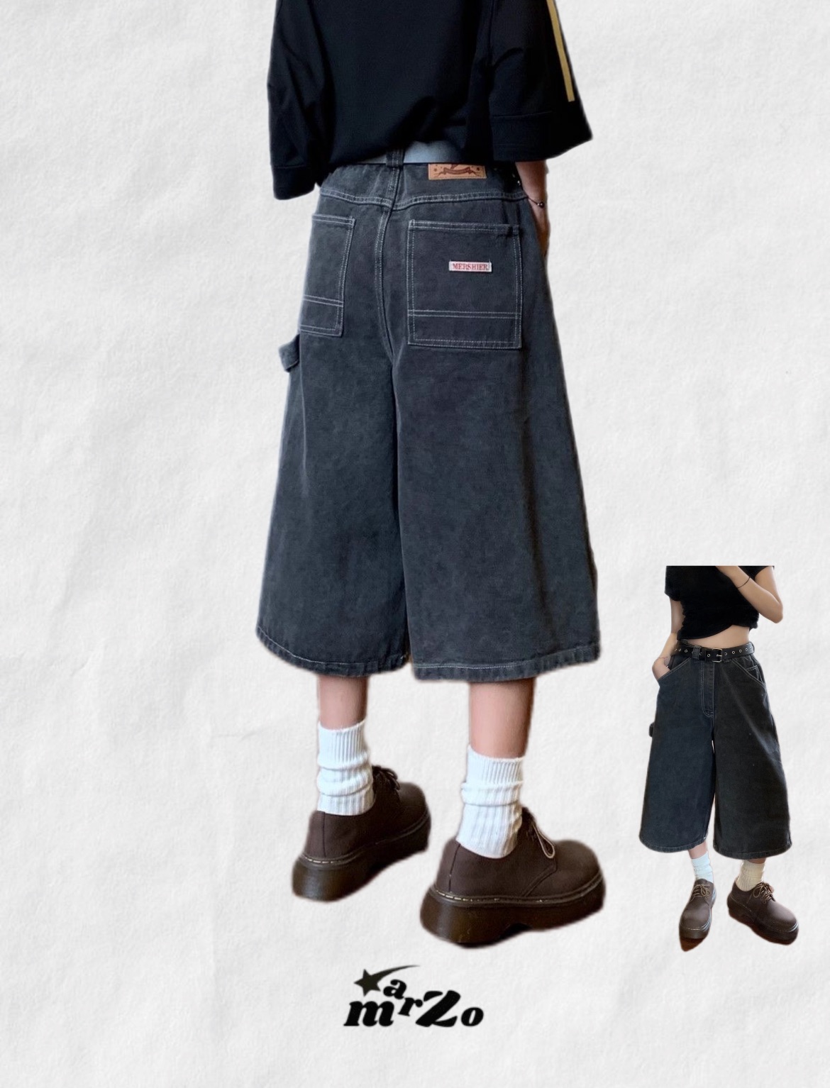 𝗠𝗔𝗥𝗭𝗢 吊牌牛仔七分褲