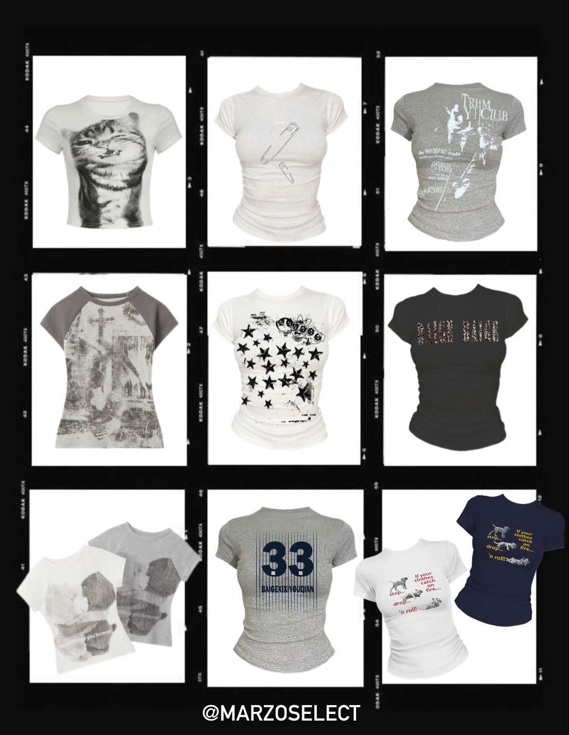 𝗠𝗔𝗥𝗭𝗢 甜辣修身印花短袖