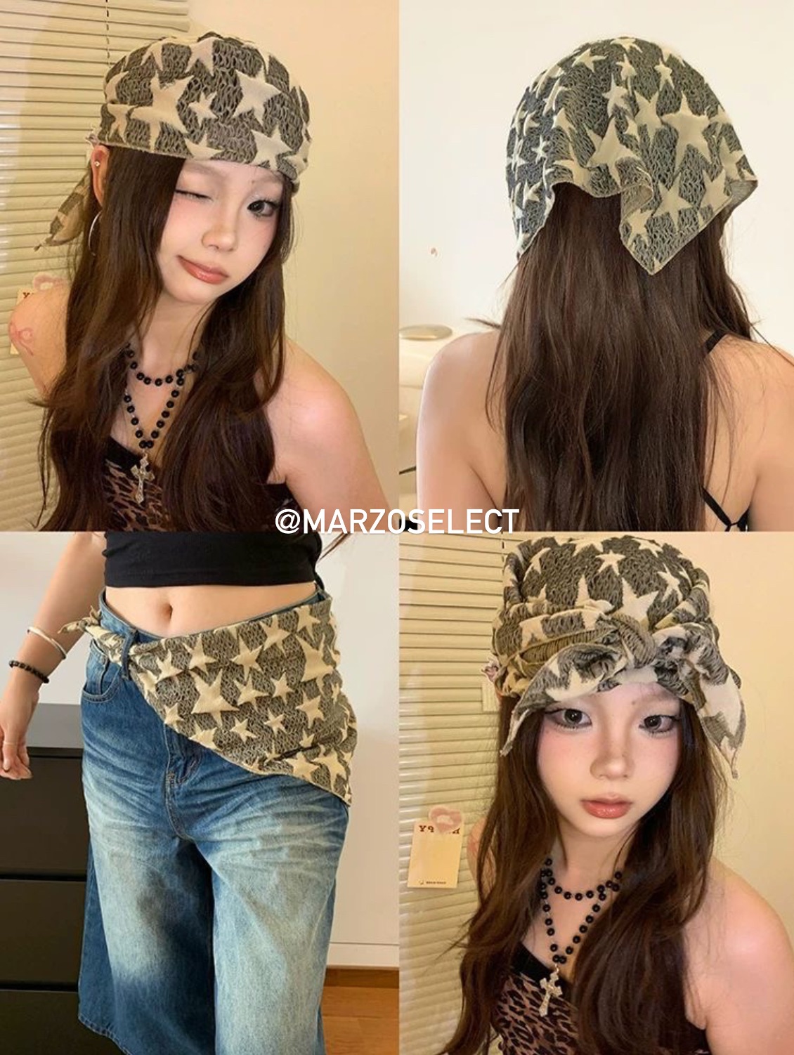 𝗠𝗔𝗥𝗭𝗢 幸運星星絲巾