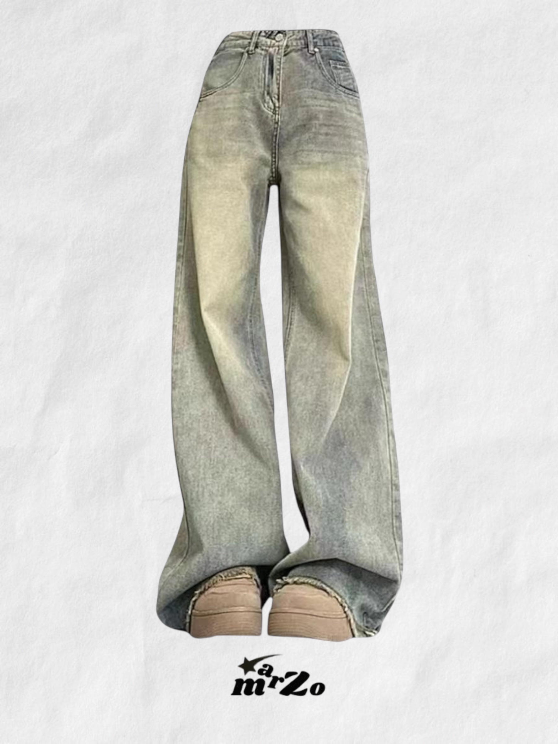 𝗠𝗔𝗥𝗭𝗢 🌷毛邊牛仔長褲 部份現貨！