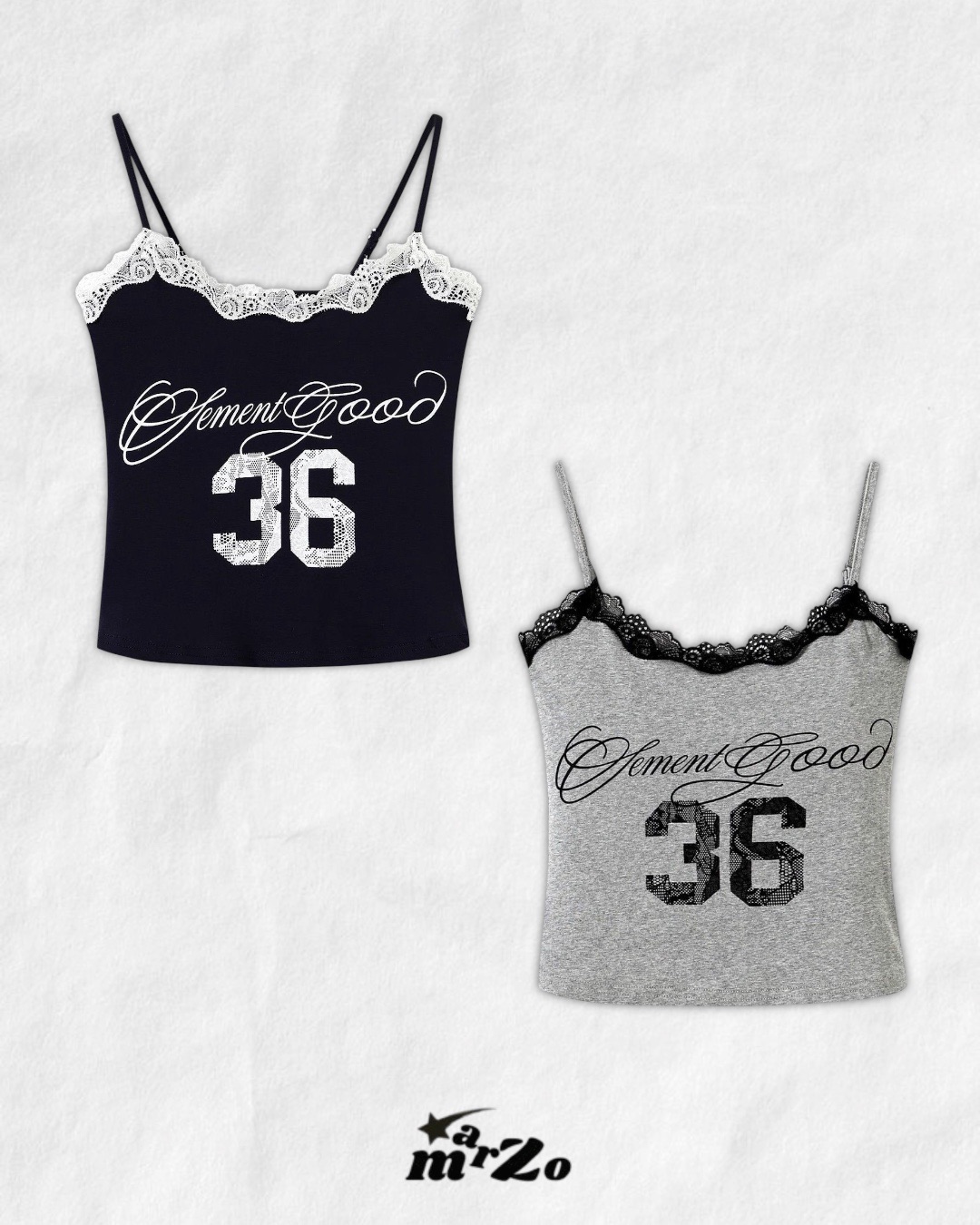 𝗠𝗔𝗥𝗭𝗢 數字蕾絲背心 （可調肩帶～）