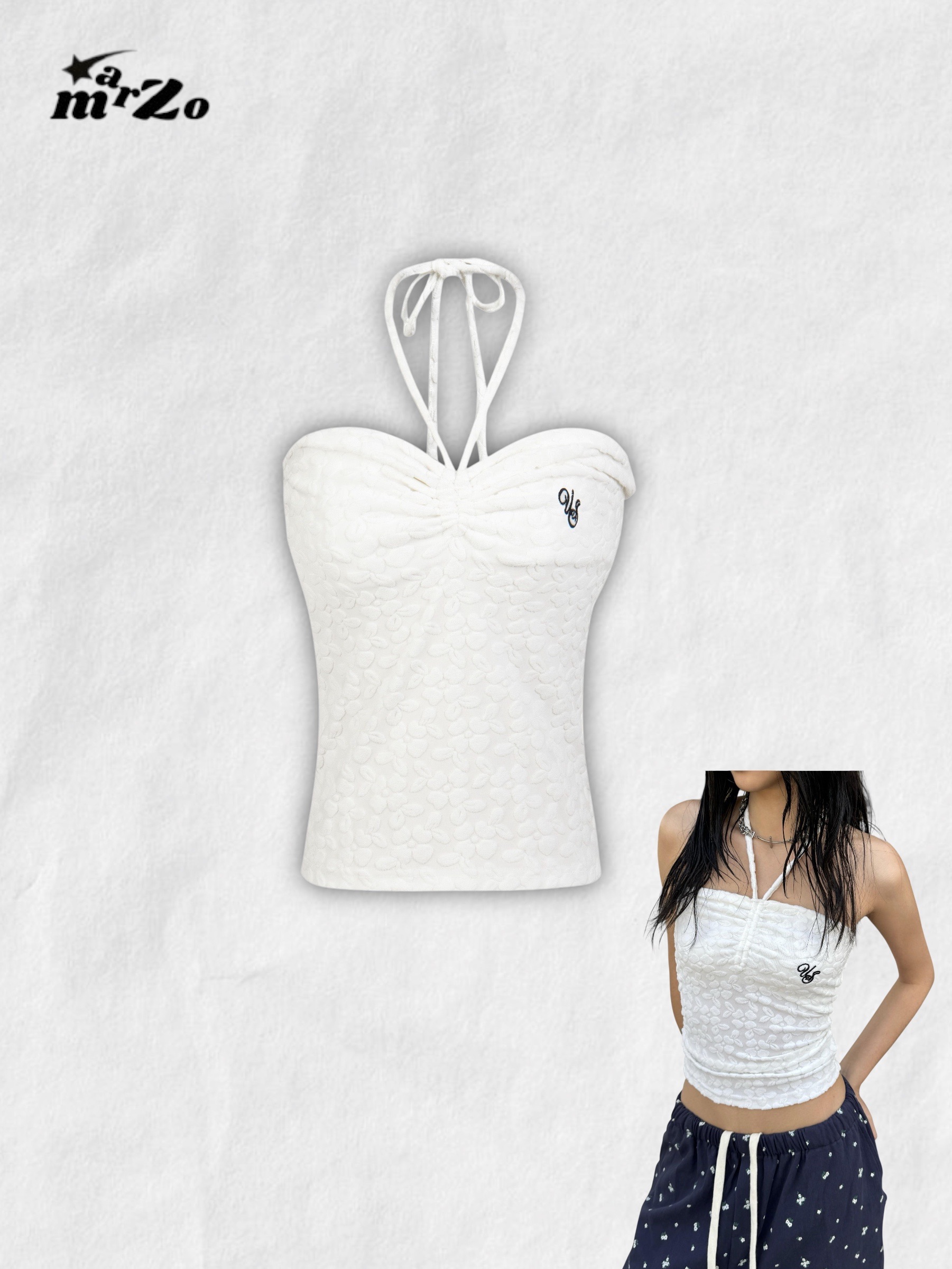 𝗠𝗔𝗥𝗭𝗢 絨感印花掛脖