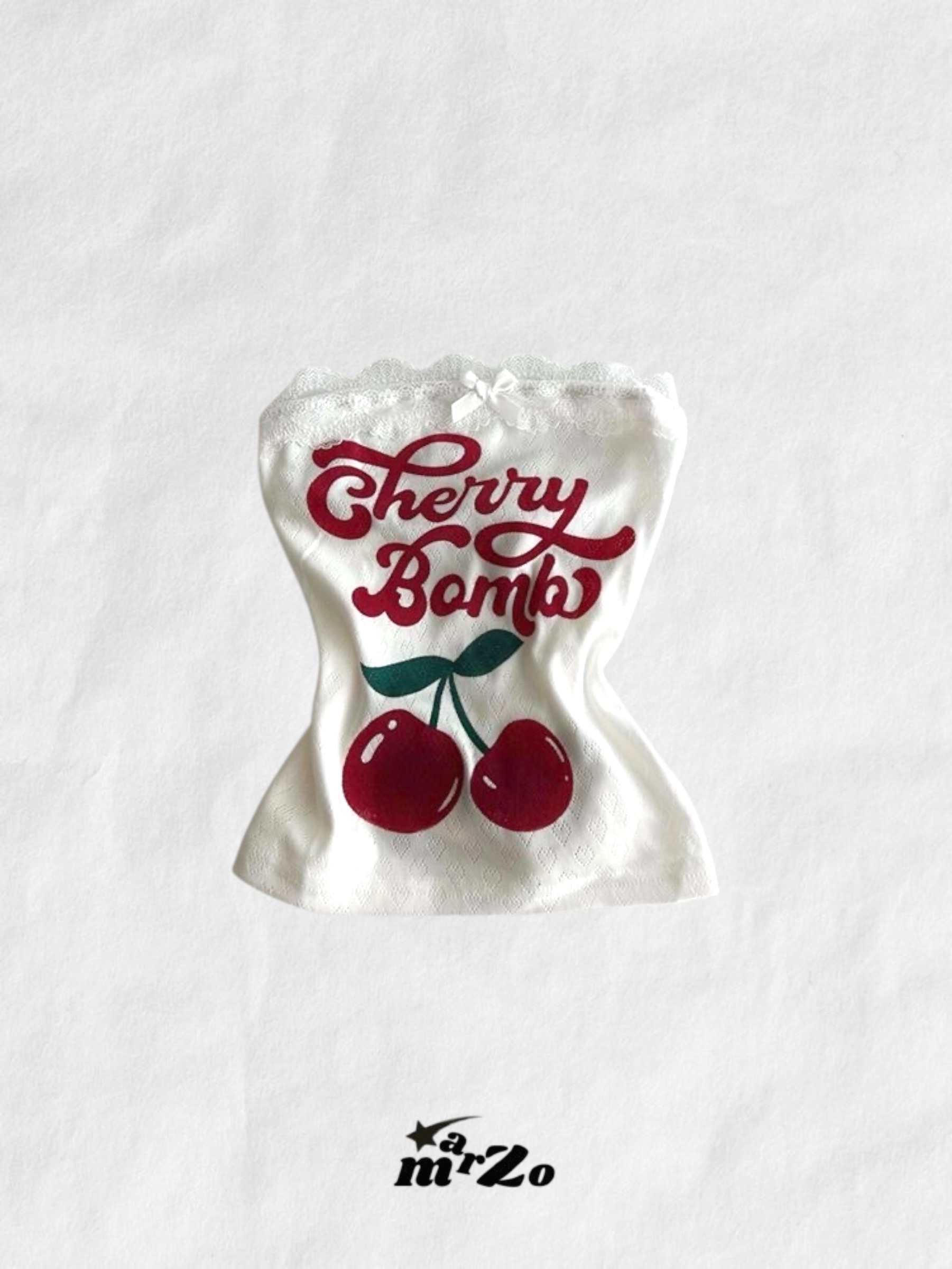 𝗠𝗔𝗥𝗭𝗢 櫻桃🍒蕾絲拼接抹胸