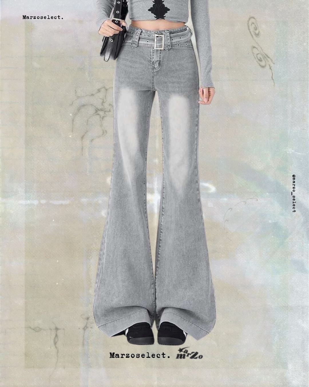 𝗠𝗔𝗥𝗭𝗢 🌷高級灰超顯瘦喇叭褲