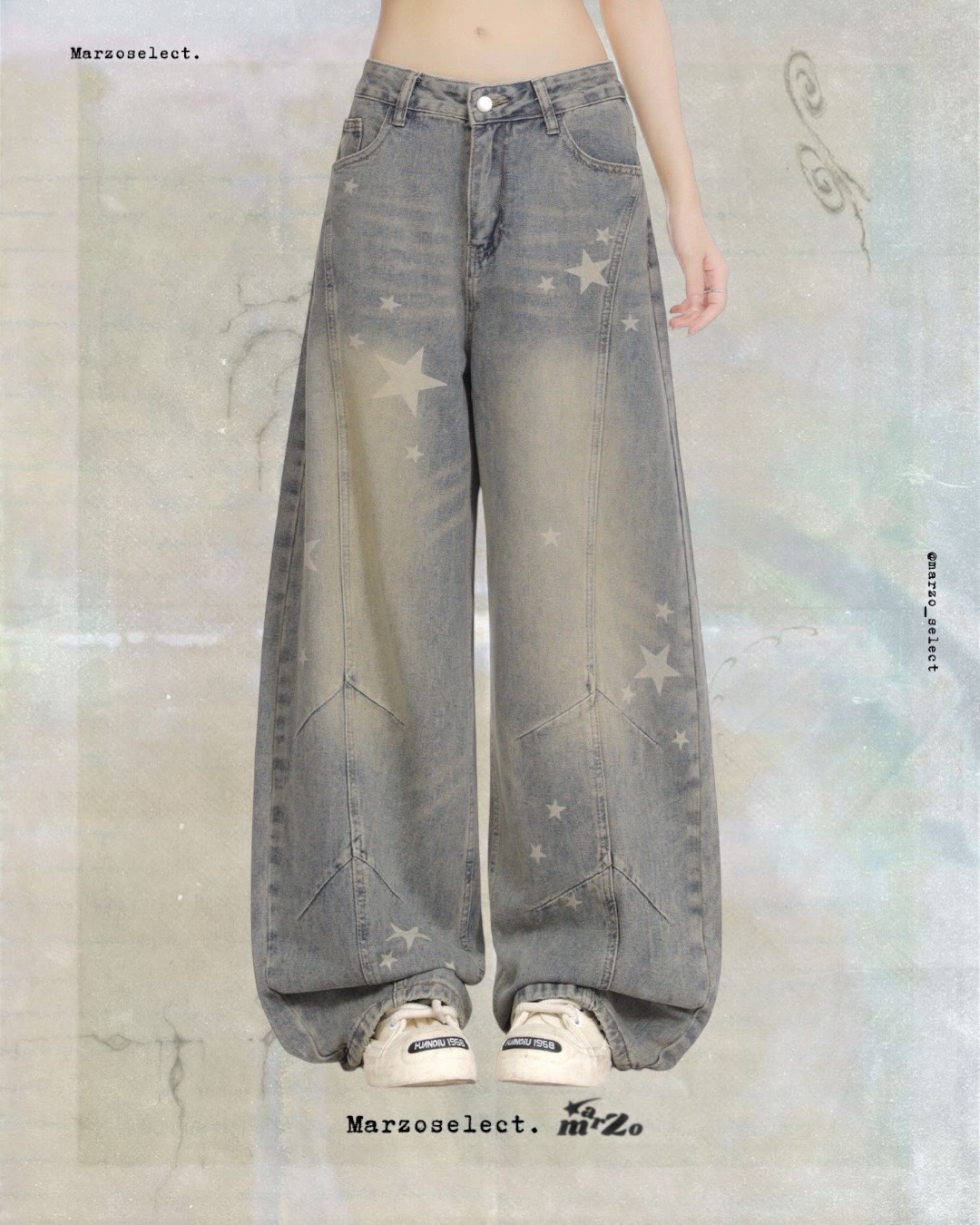 𝗠𝗔𝗥𝗭𝗢 滿天星闊腿褲