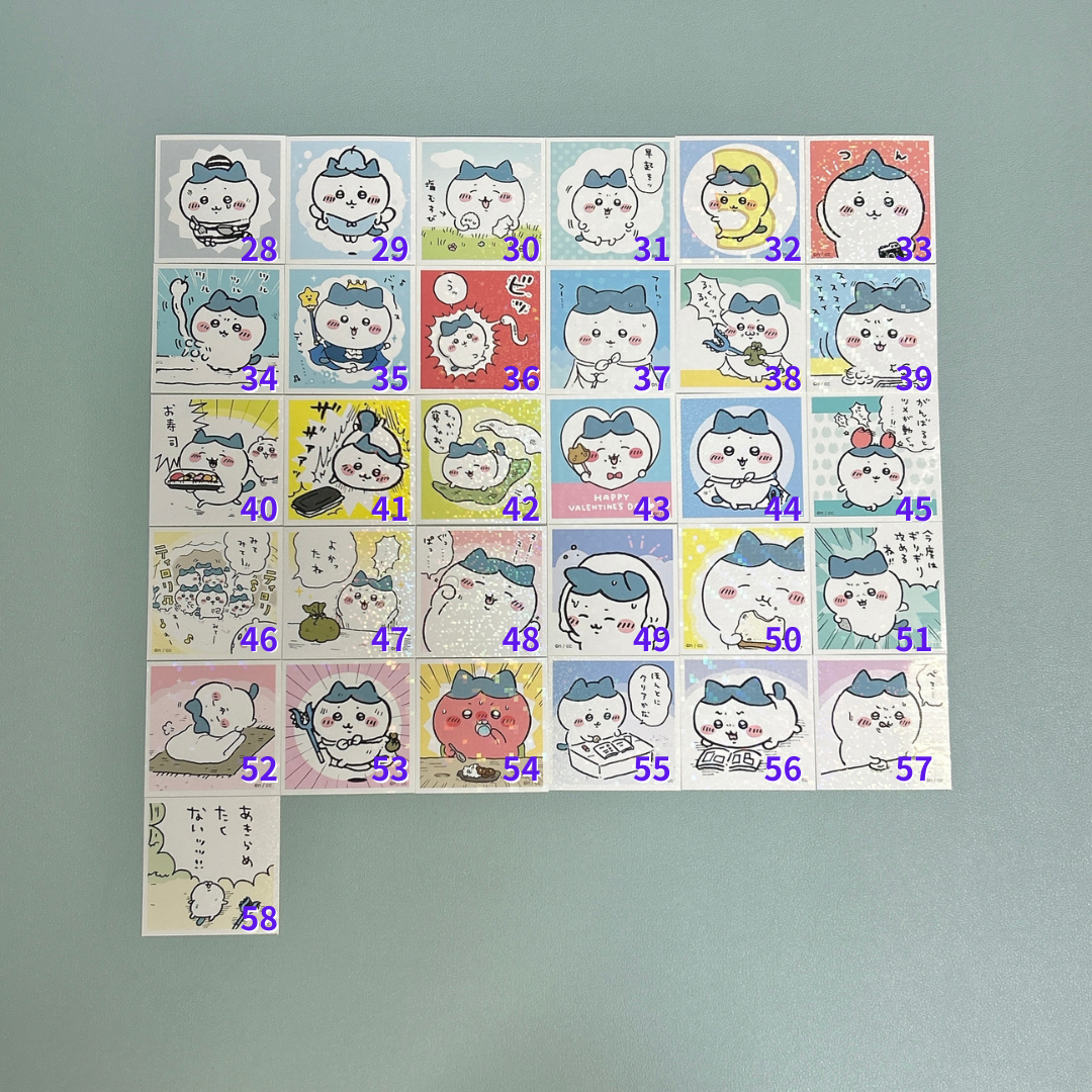 方形貼紙28-58（小八款）